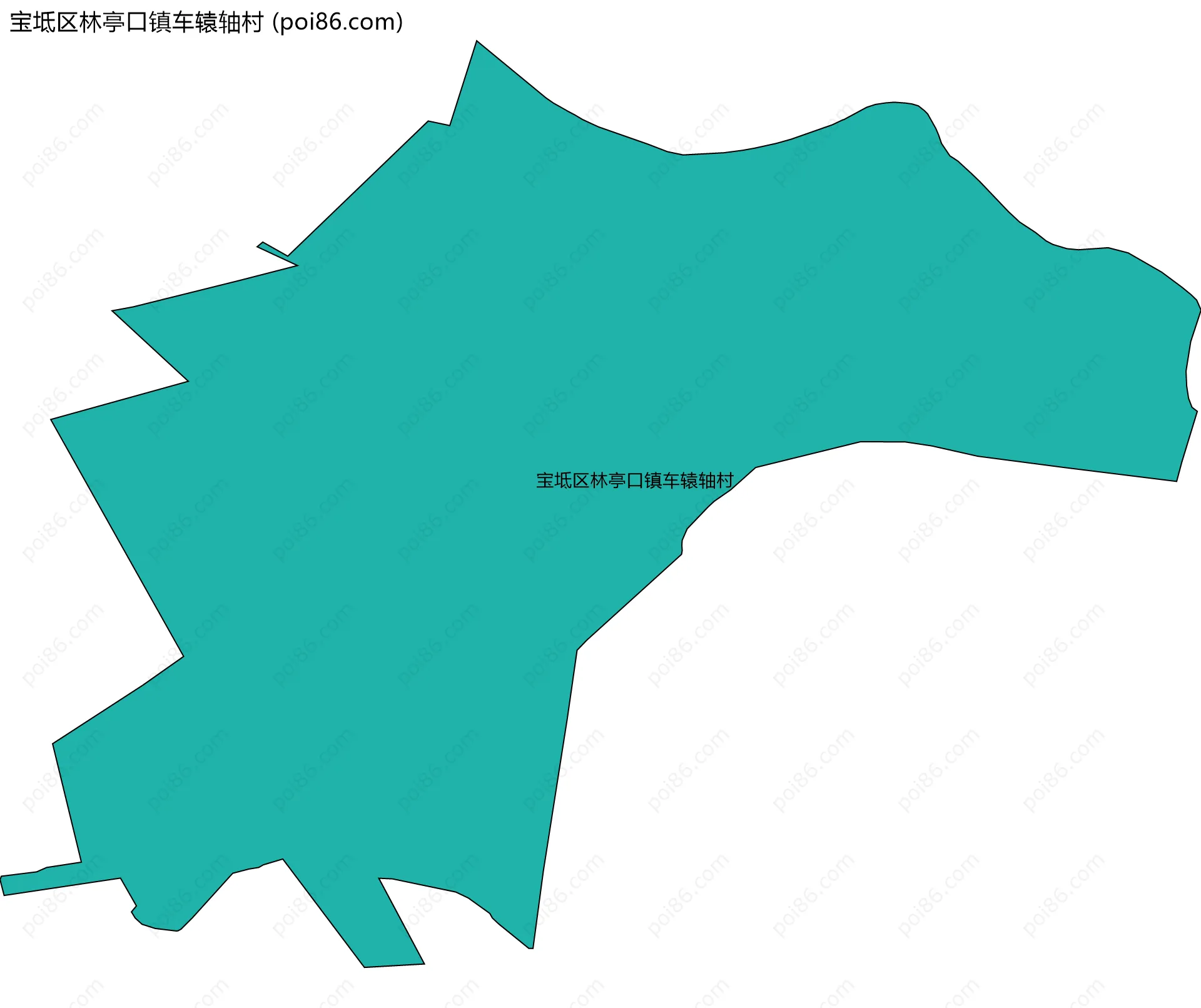 宝坻区林亭口镇车辕轴村边界地图