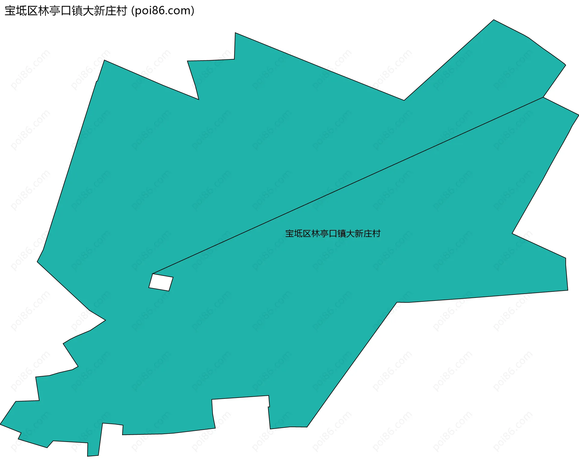 宝坻区林亭口镇大新庄村边界地图