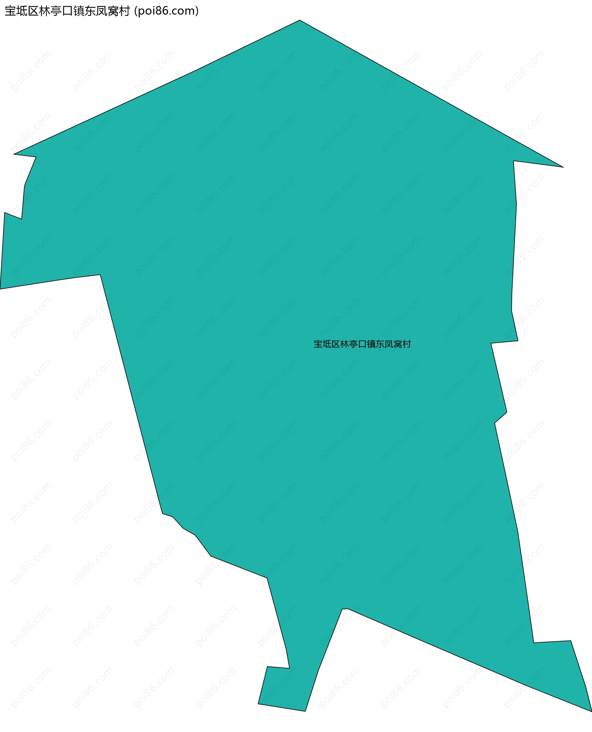 宝坻区林亭口镇东凤窝村边界地图