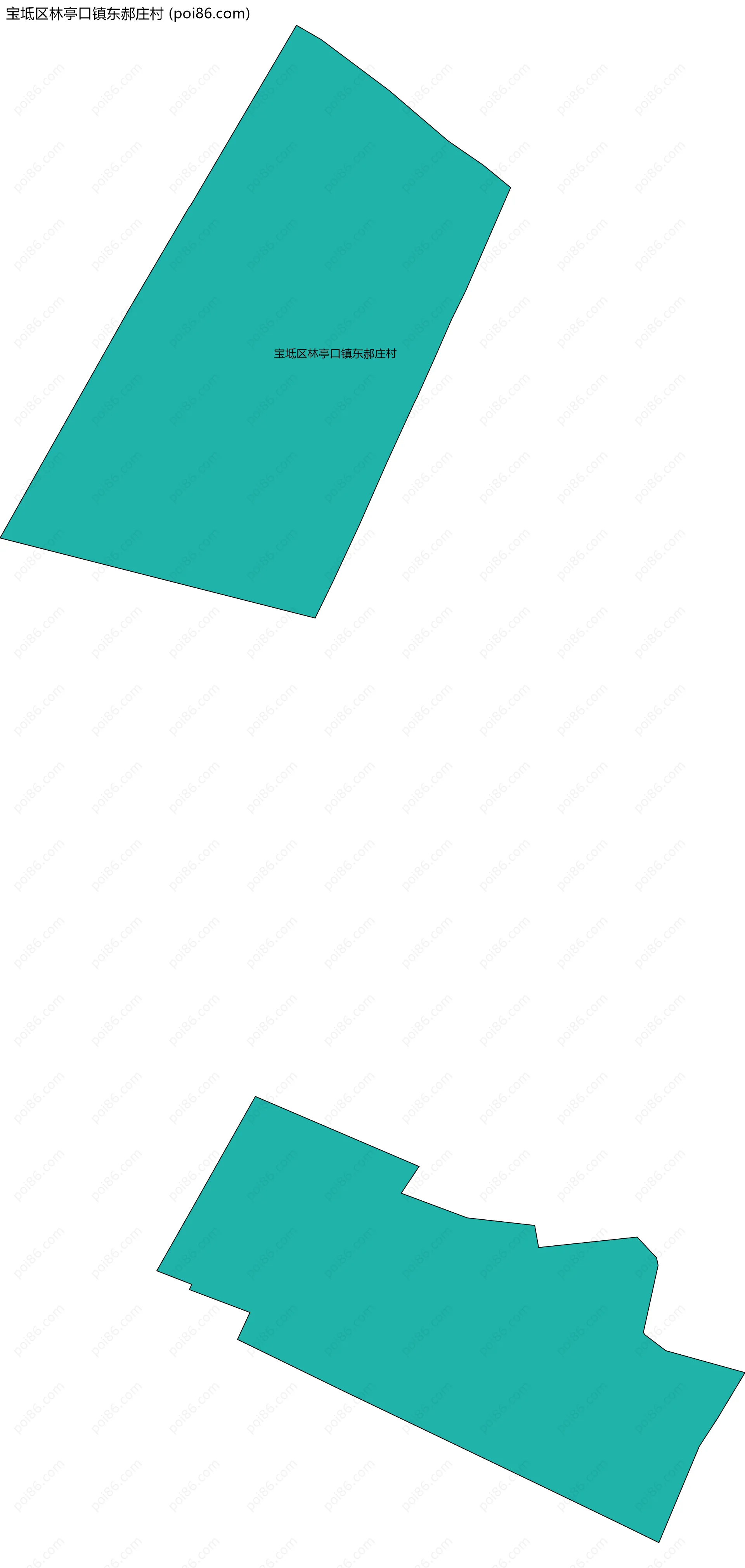 宝坻区林亭口镇东郝庄村边界地图