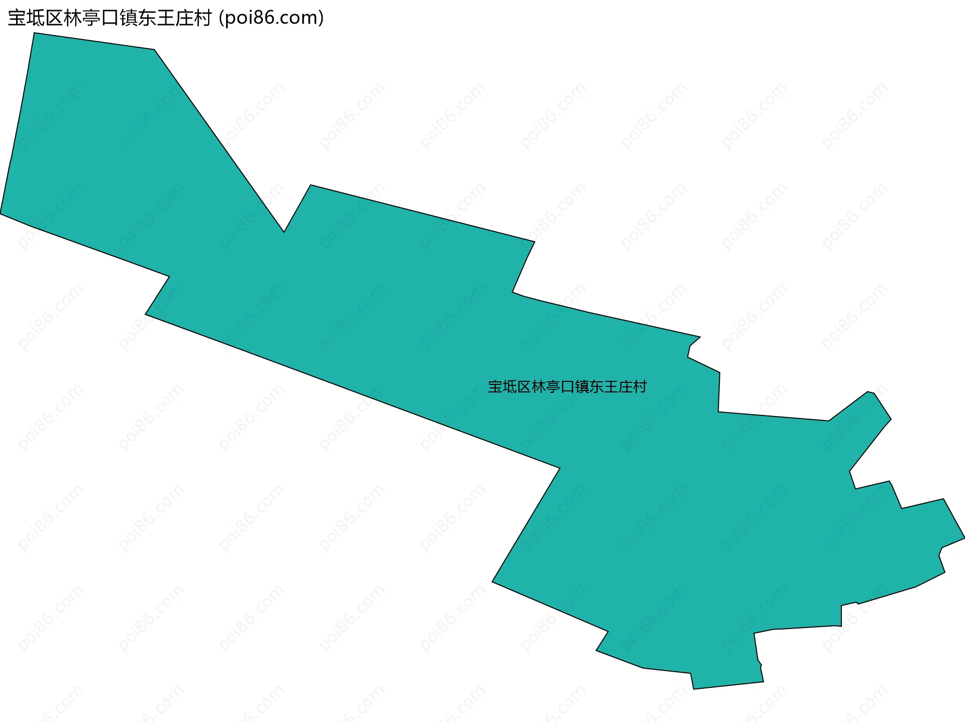 宝坻区林亭口镇东王庄村边界地图
