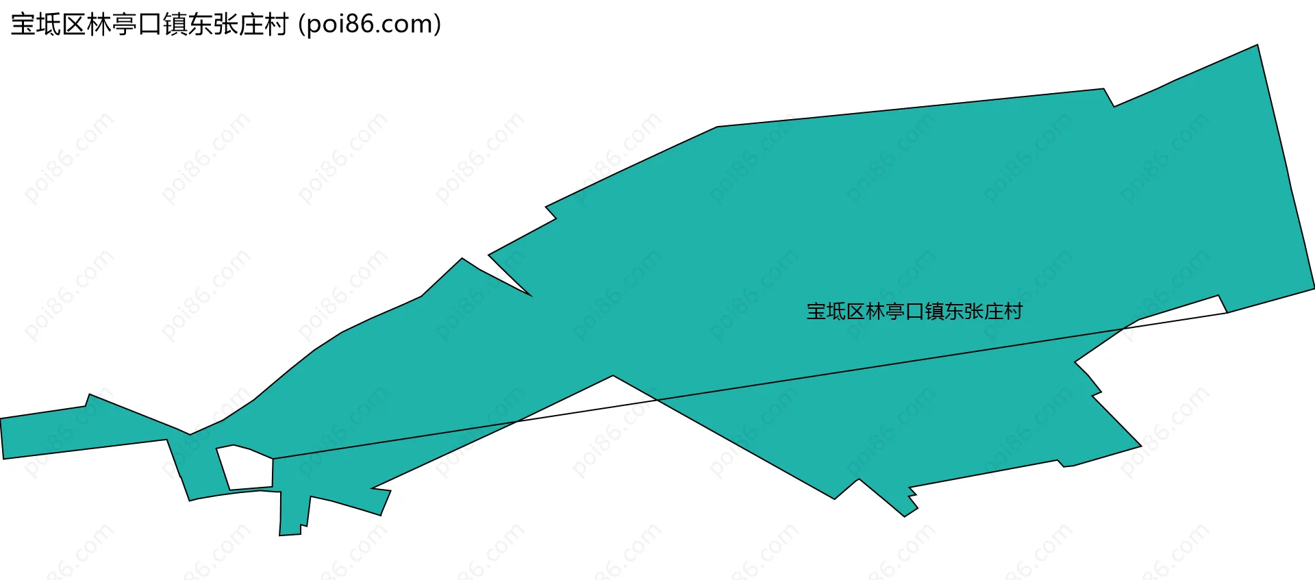 宝坻区林亭口镇东张庄村边界地图