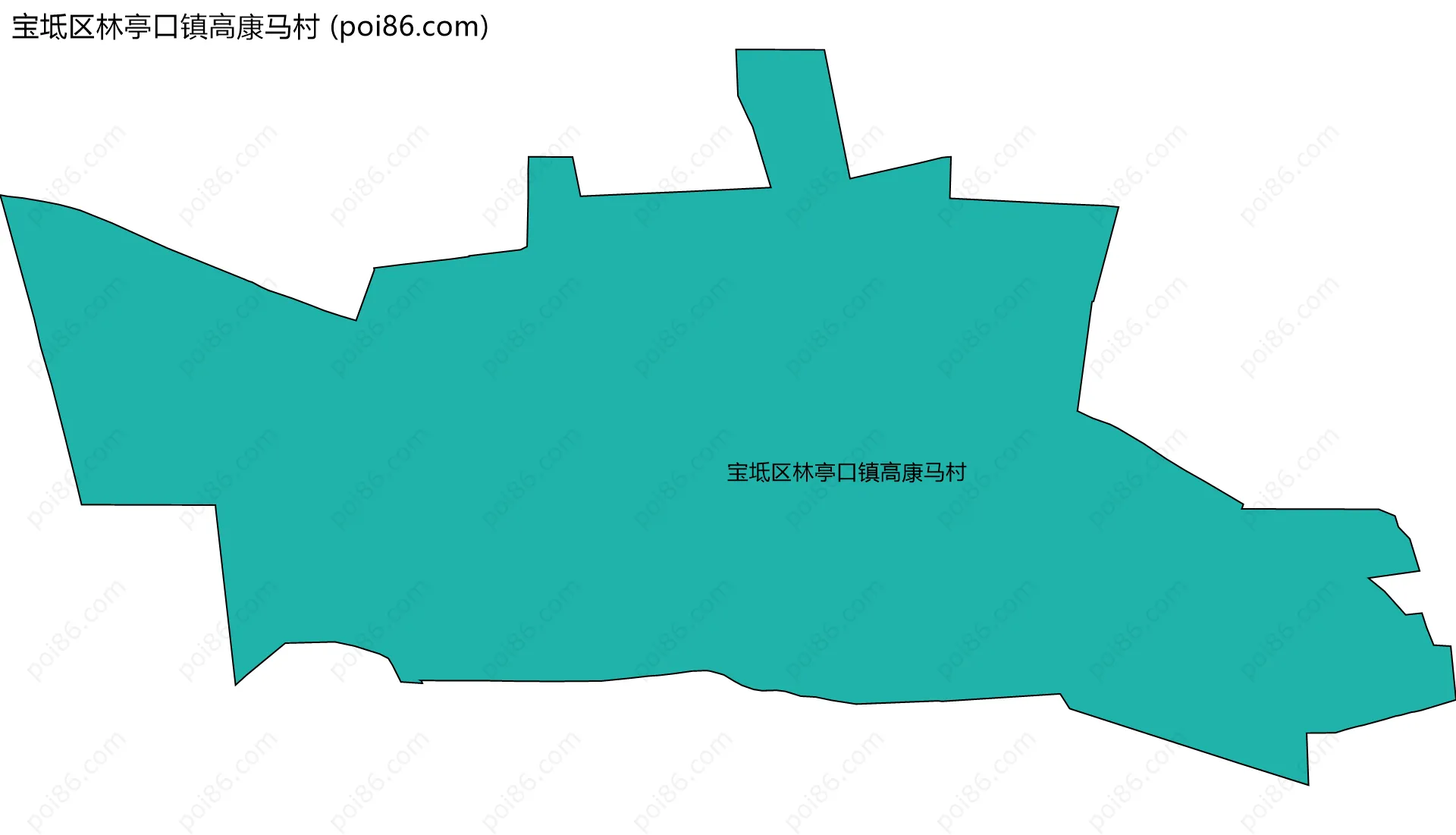 宝坻区林亭口镇高康马村边界地图