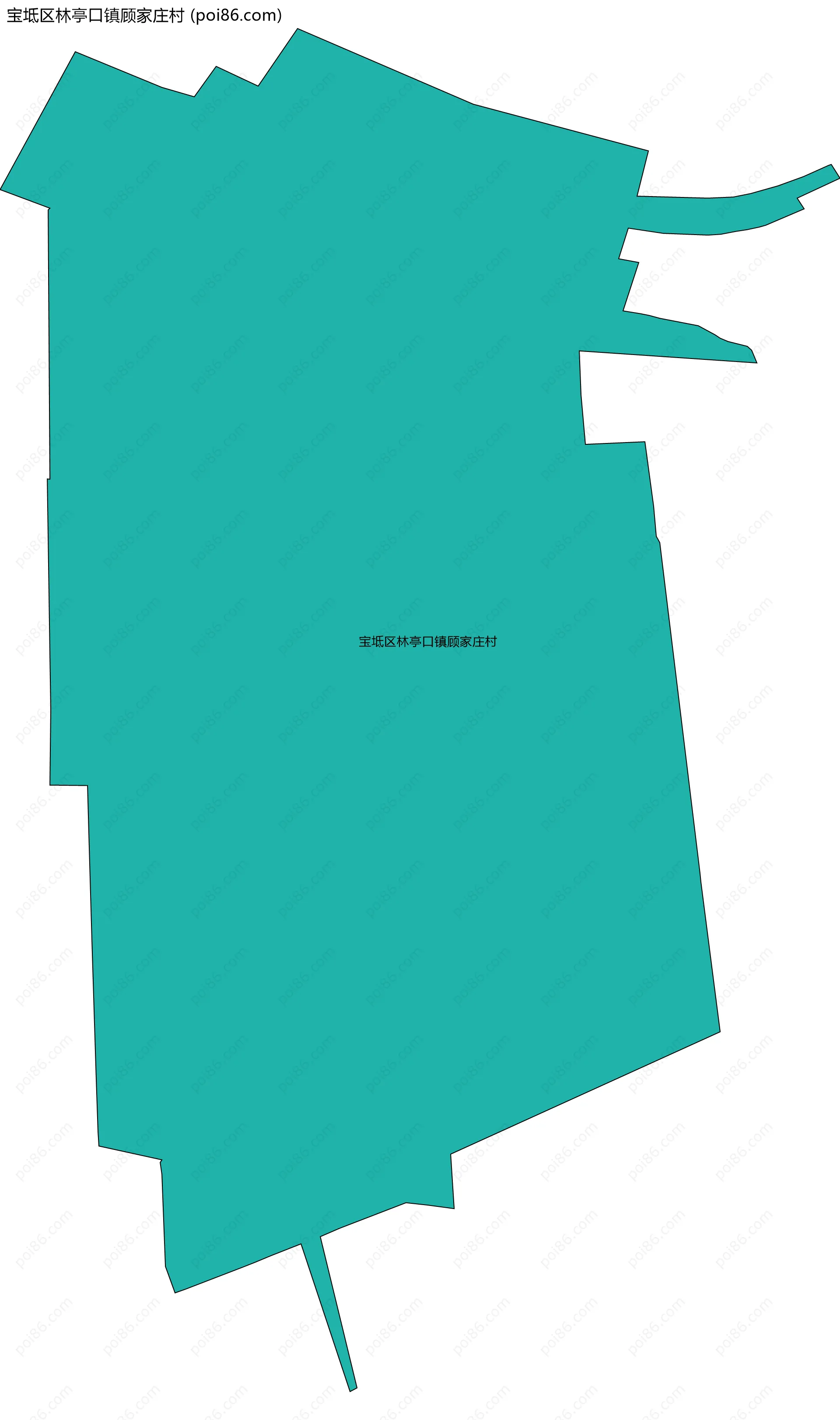 宝坻区林亭口镇顾家庄村边界地图