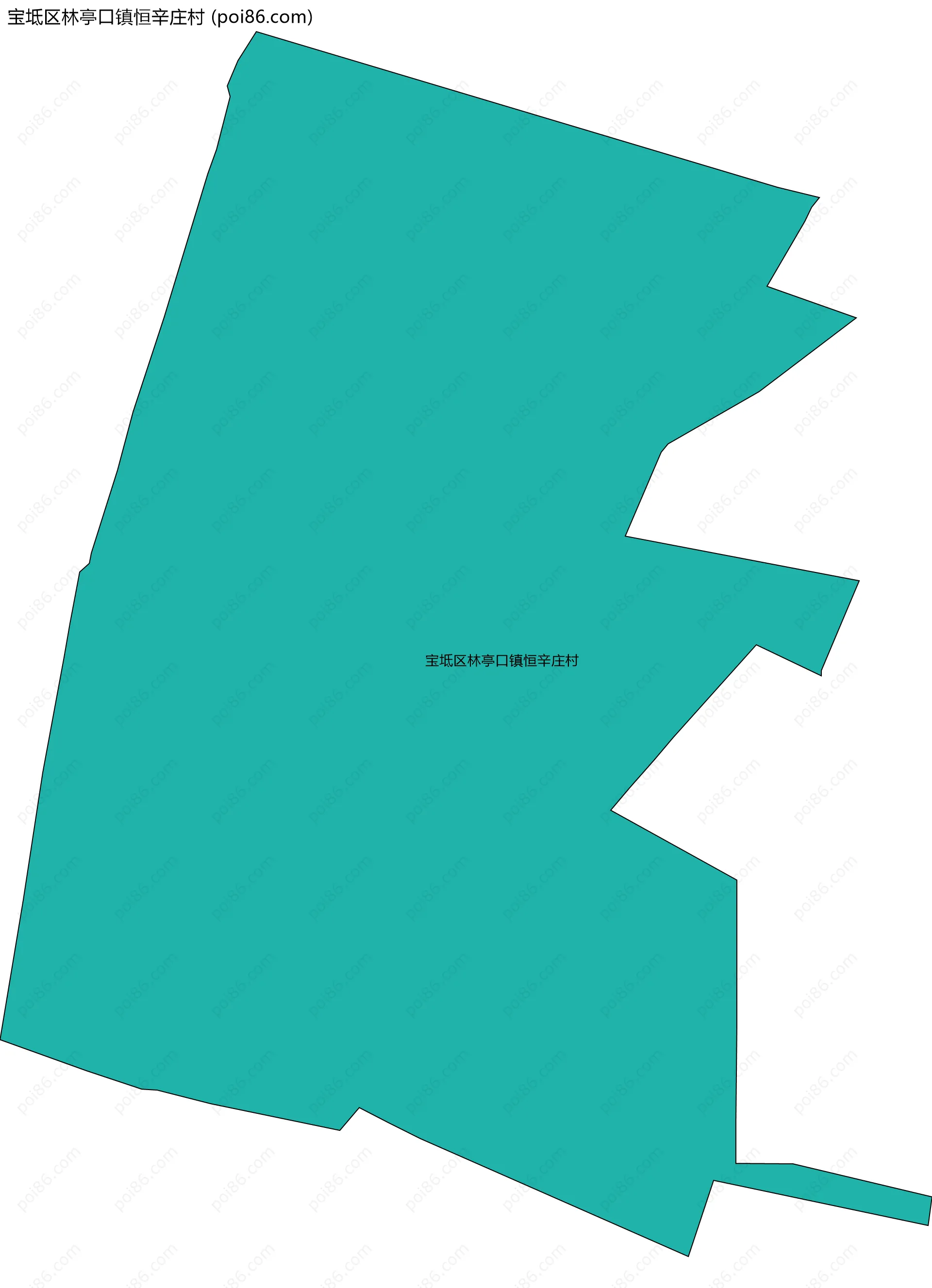 宝坻区林亭口镇恒辛庄村边界地图