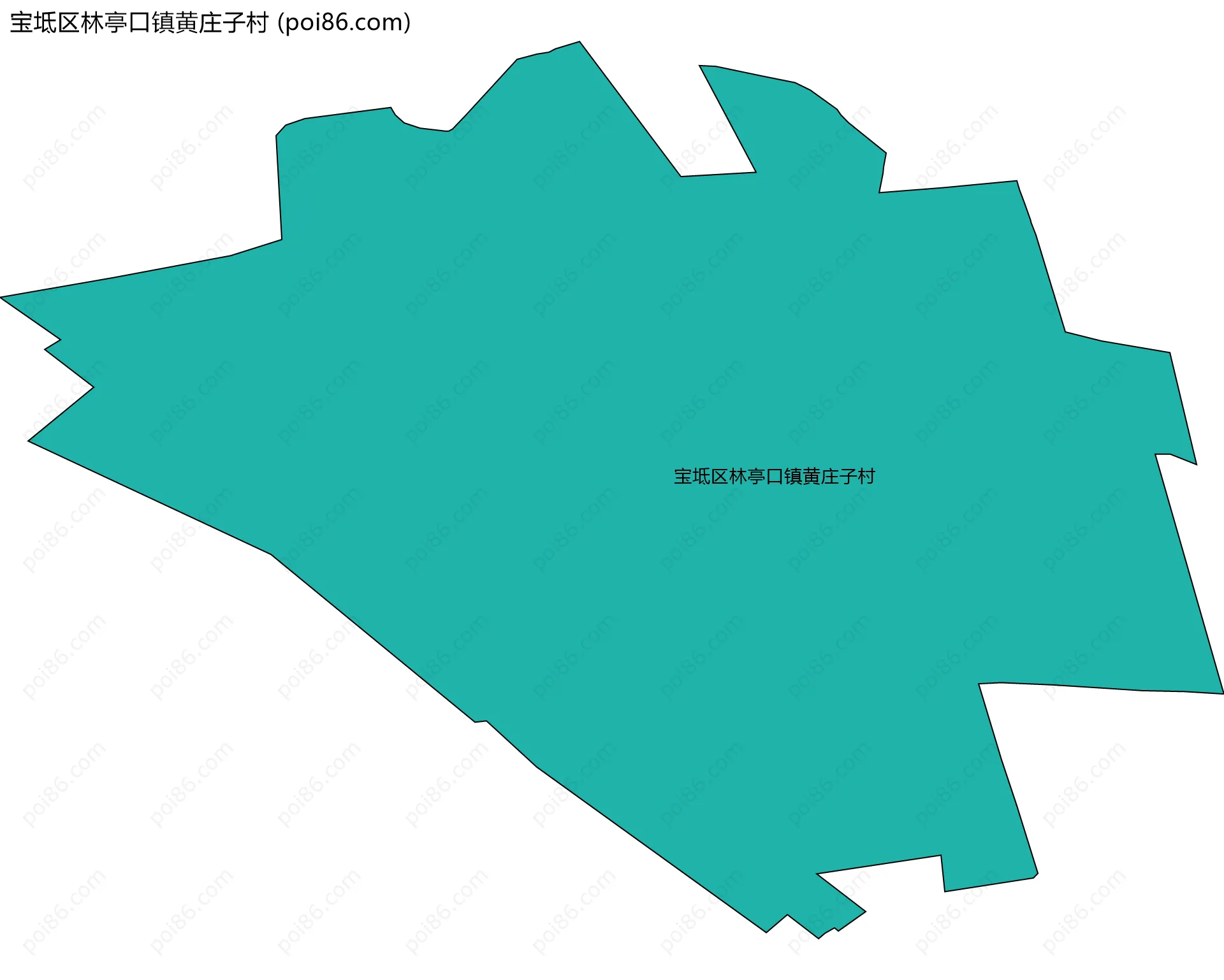 宝坻区林亭口镇黄庄子村边界地图