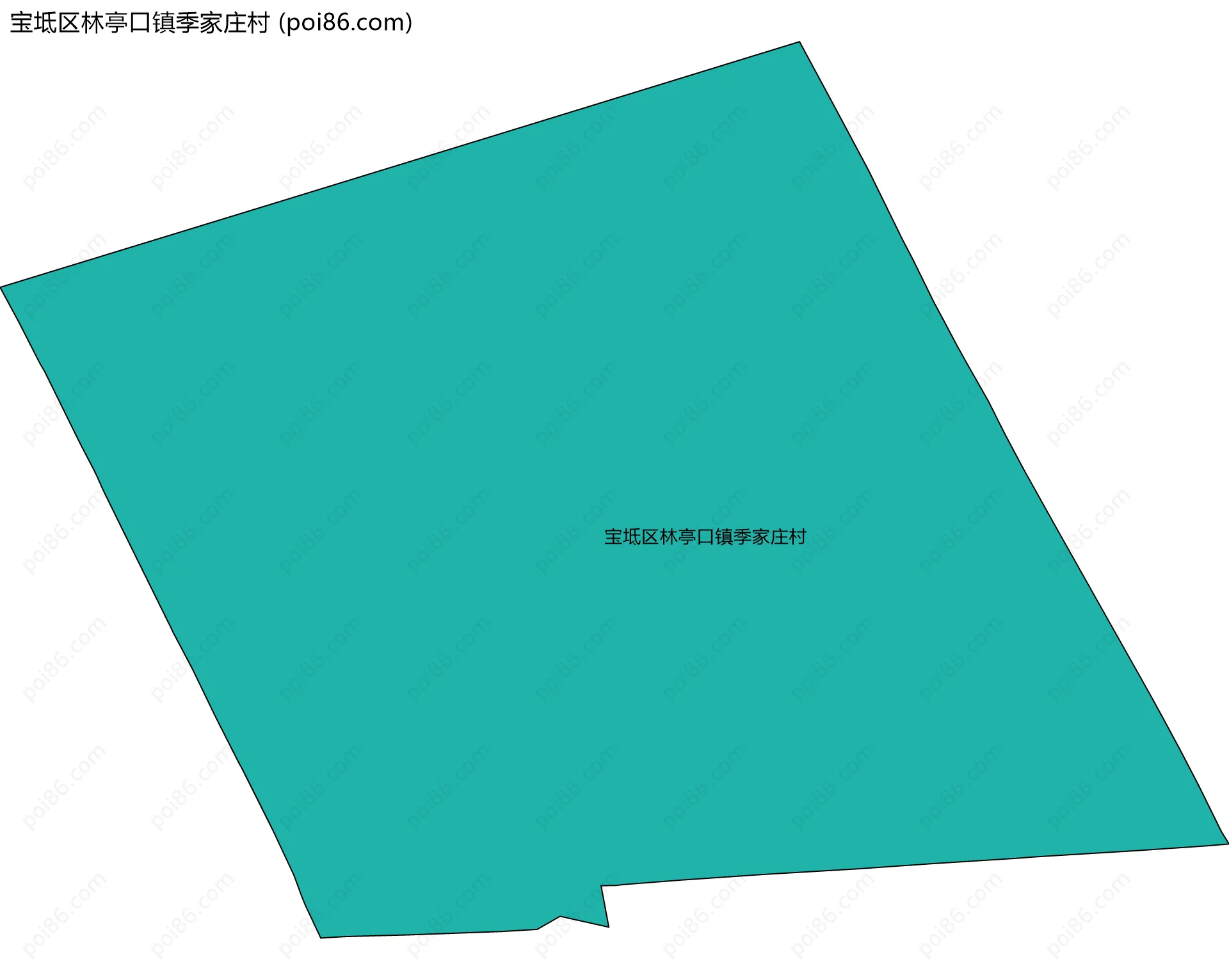 宝坻区林亭口镇季家庄村边界地图