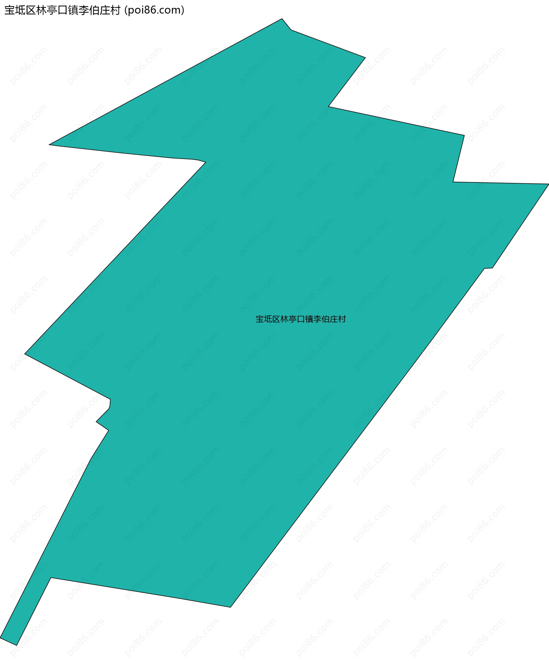 宝坻区林亭口镇李伯庄村边界地图