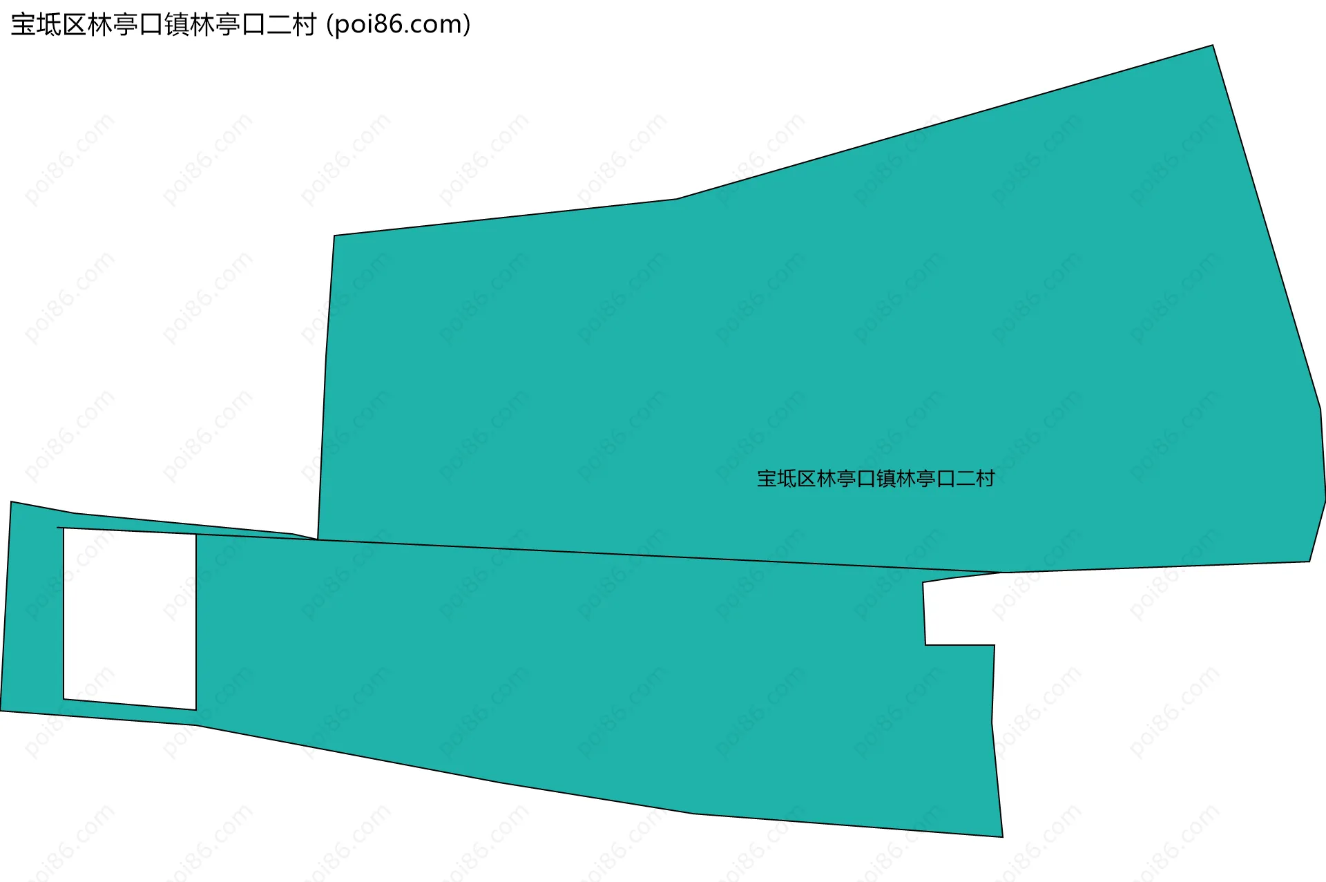 宝坻区林亭口镇林亭口二村边界地图