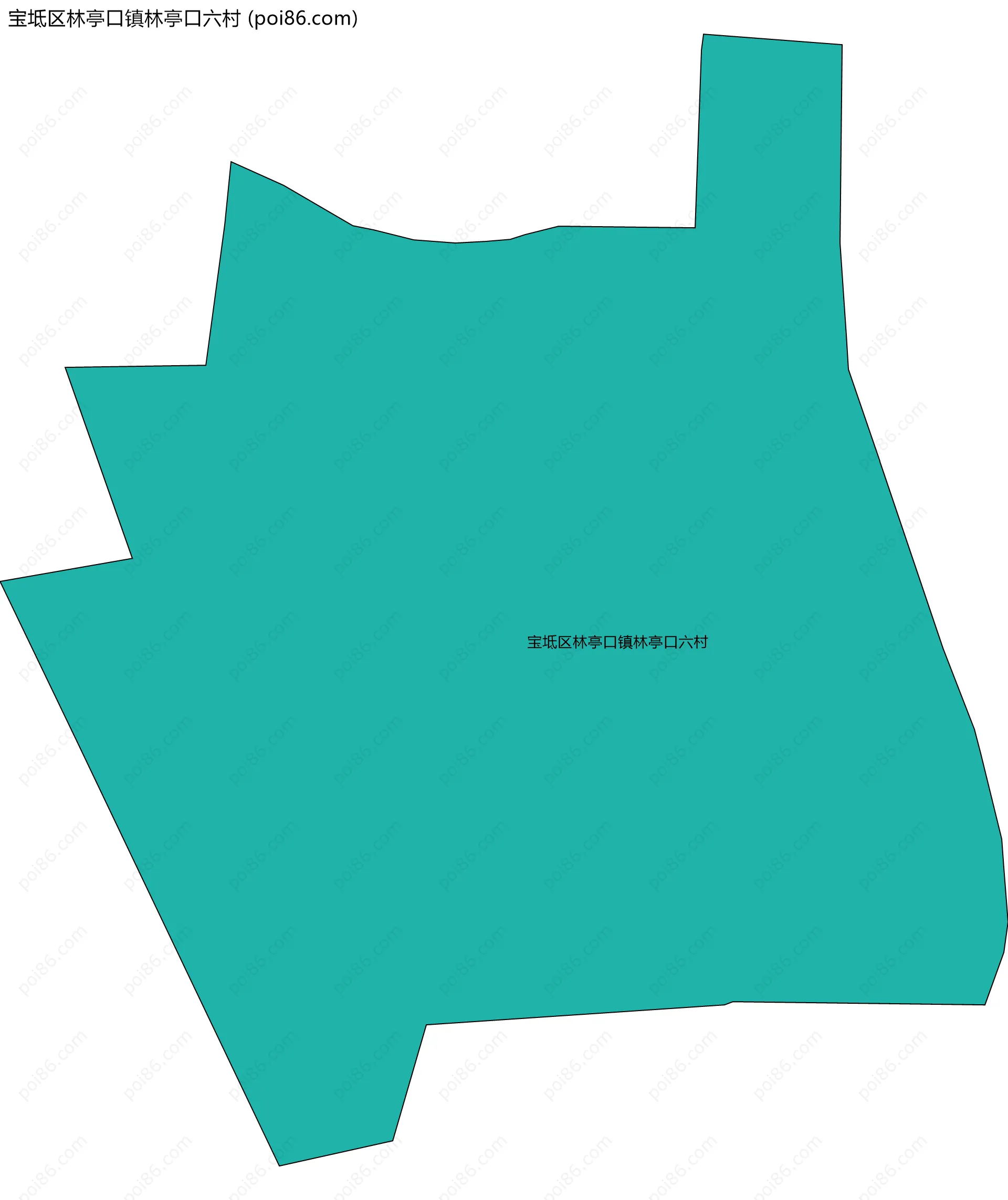 宝坻区林亭口镇林亭口六村边界地图