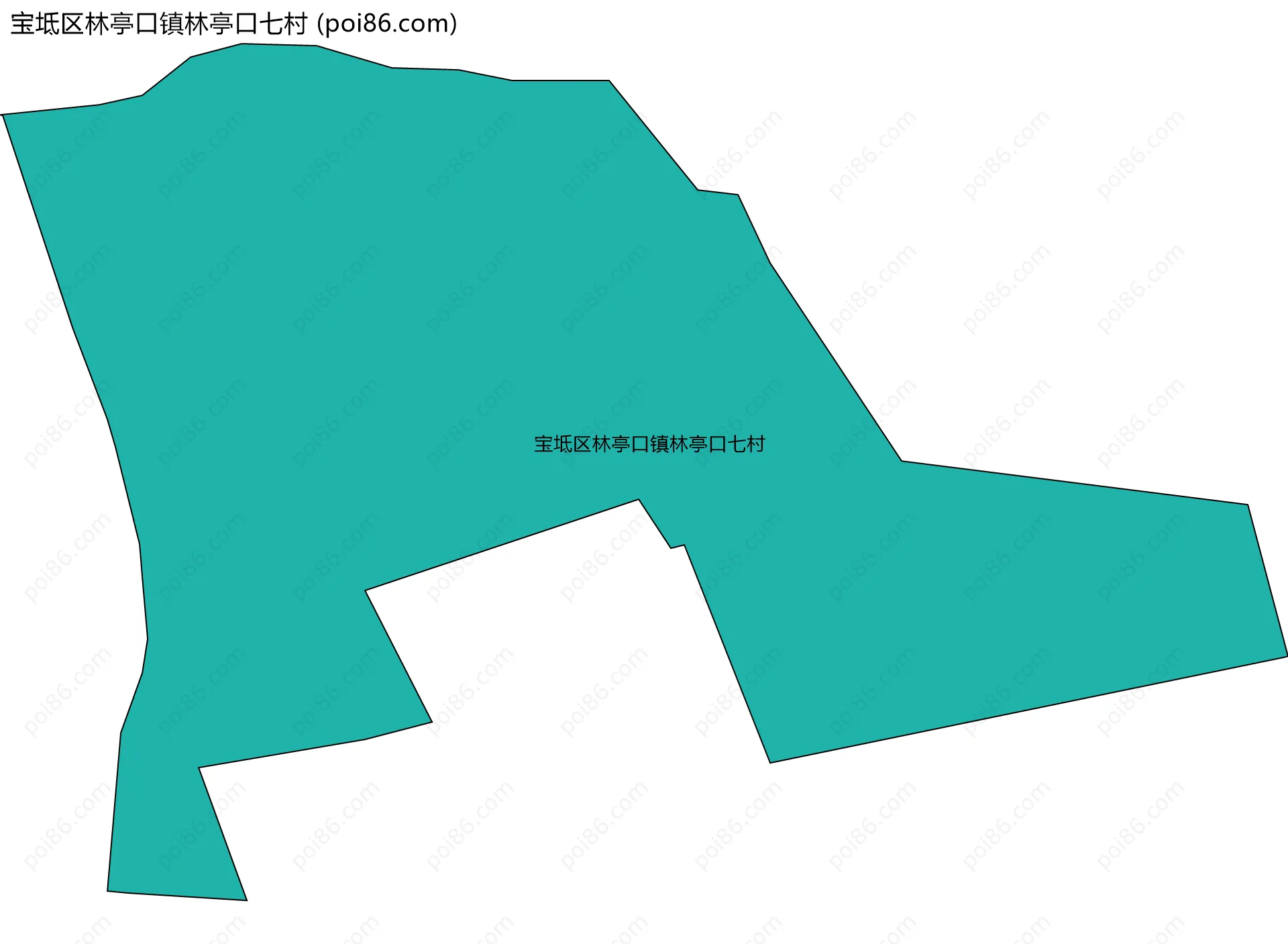 宝坻区林亭口镇林亭口七村边界地图