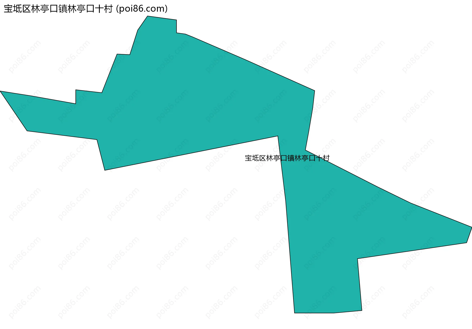 宝坻区林亭口镇林亭口十村边界地图