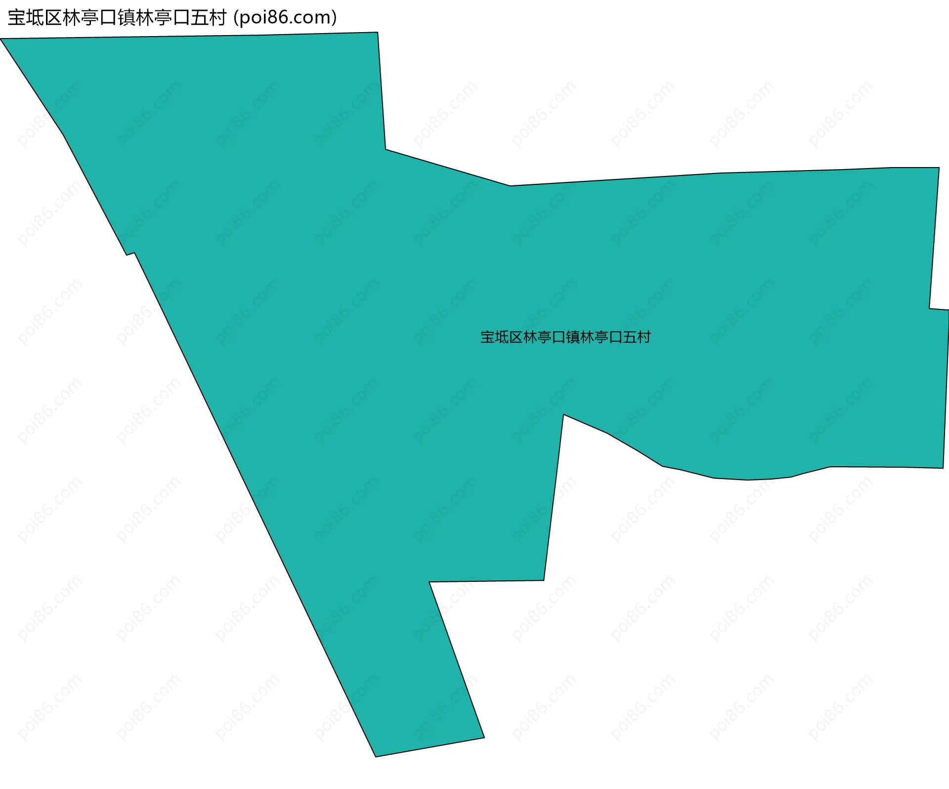 宝坻区林亭口镇林亭口五村边界地图