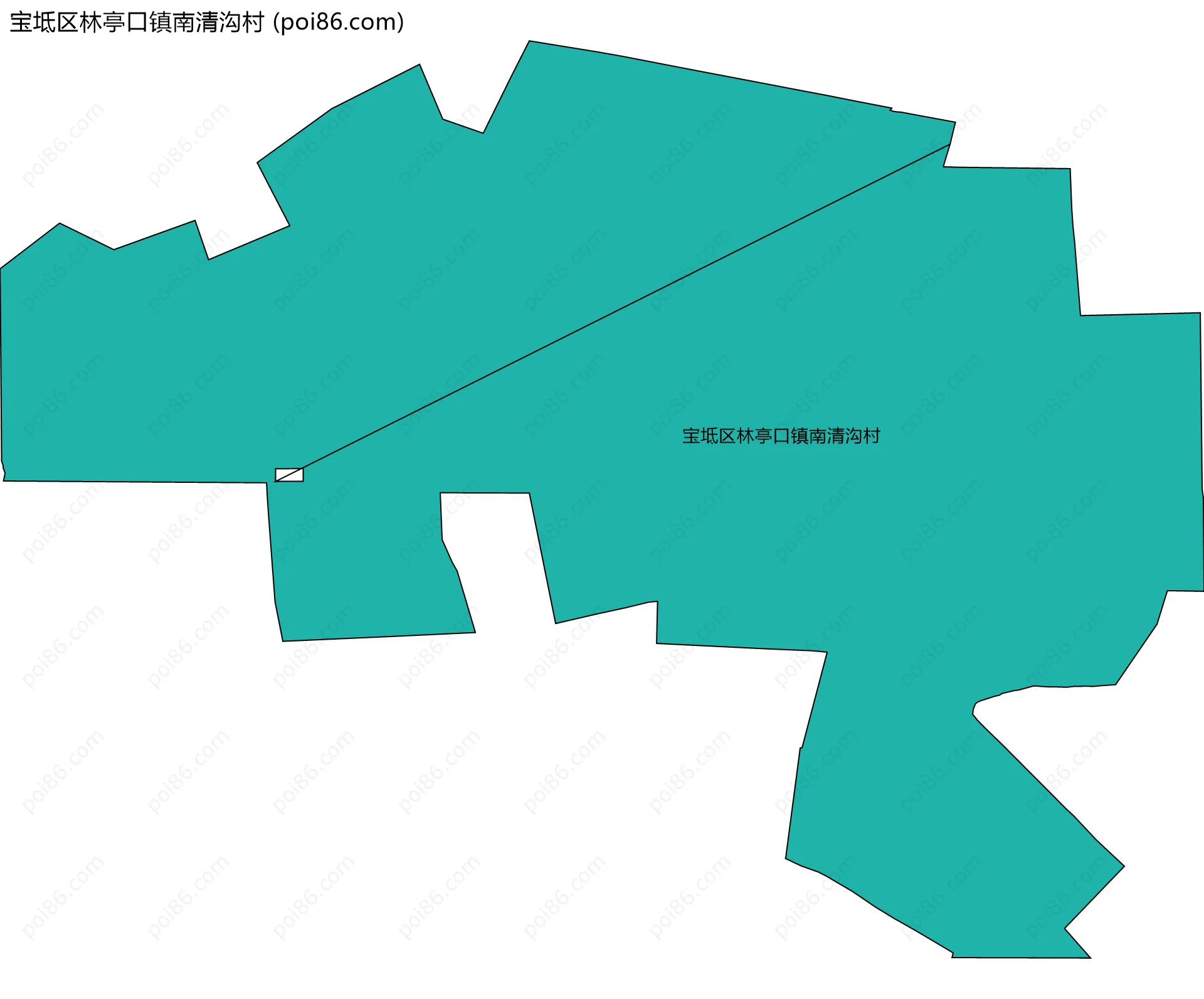 宝坻区林亭口镇南清沟村边界地图