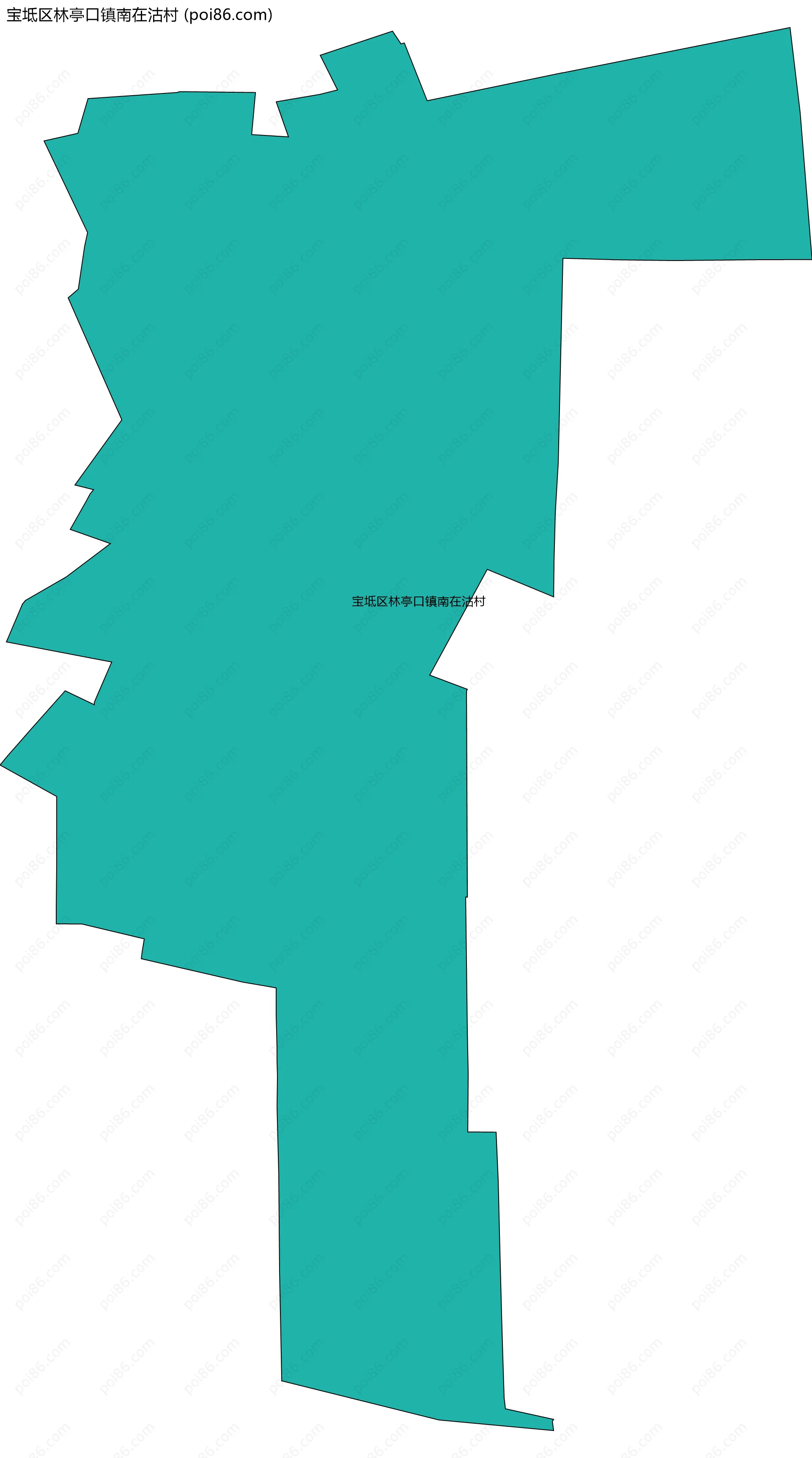 宝坻区林亭口镇南在沽村边界地图