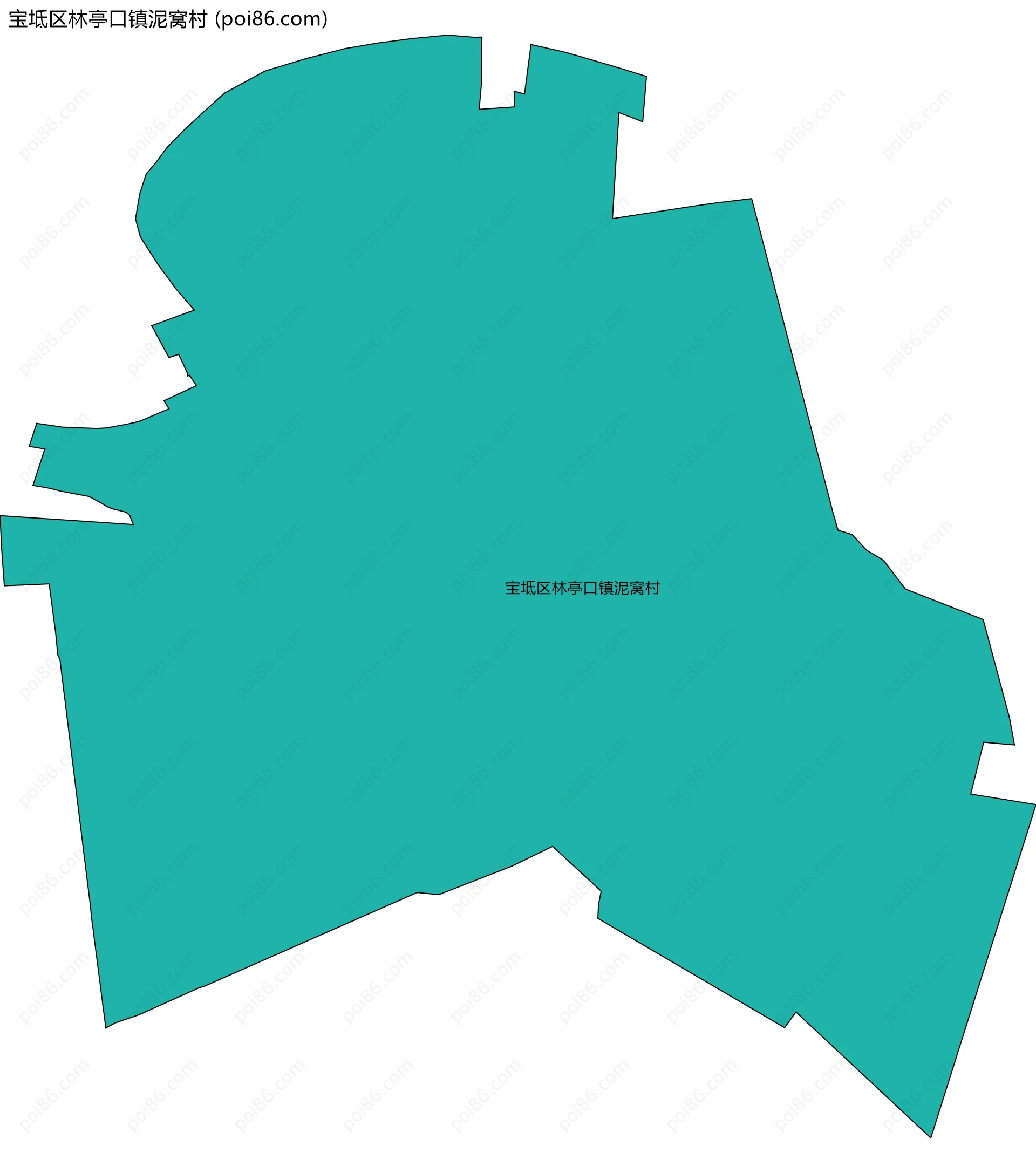 宝坻区林亭口镇泥窝村边界地图