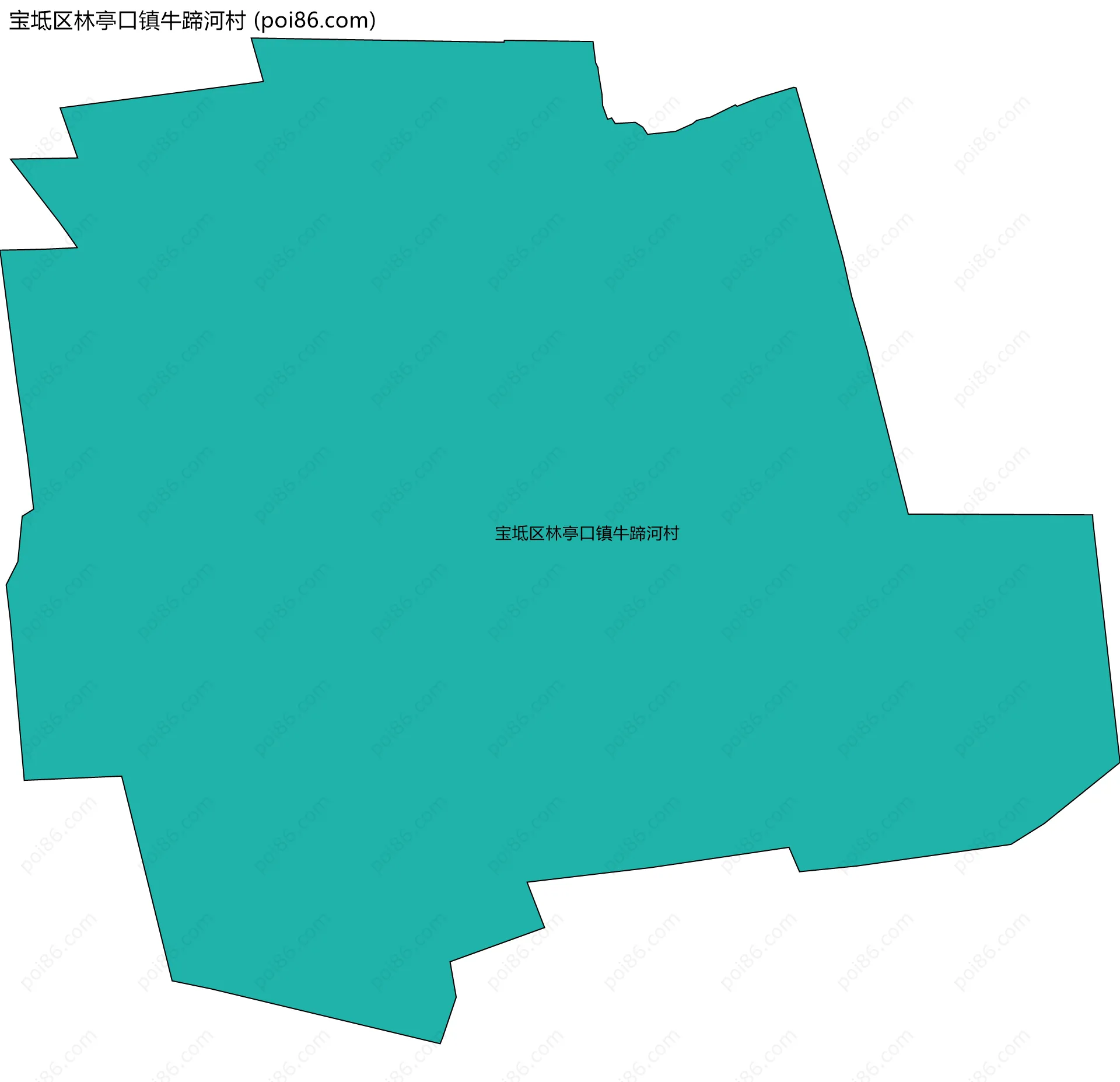 宝坻区林亭口镇牛蹄河村边界地图