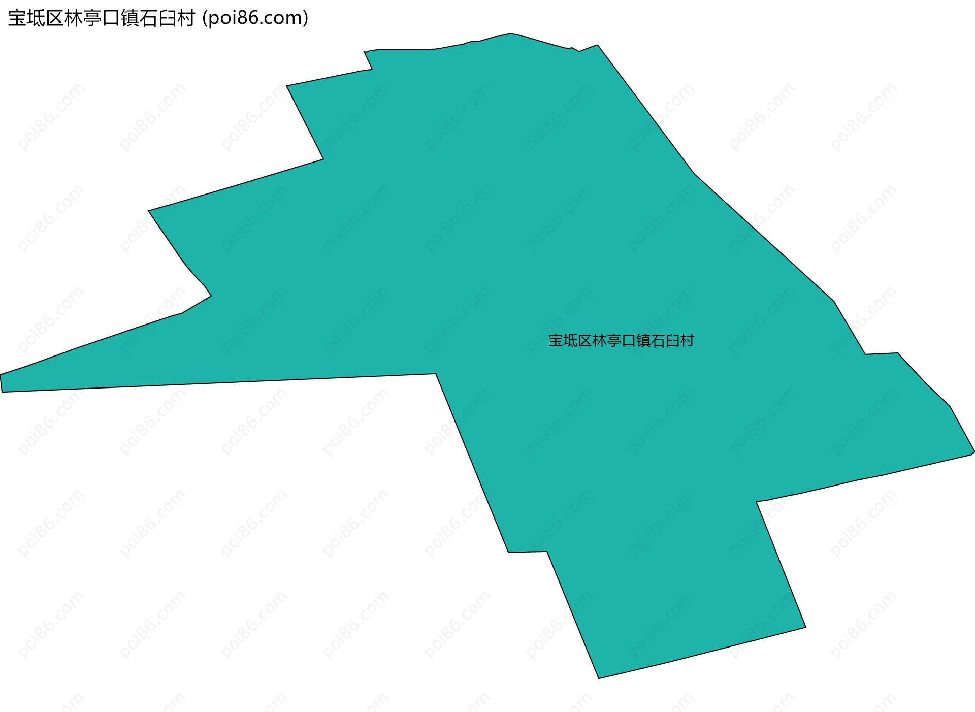 宝坻区林亭口镇石臼村边界地图