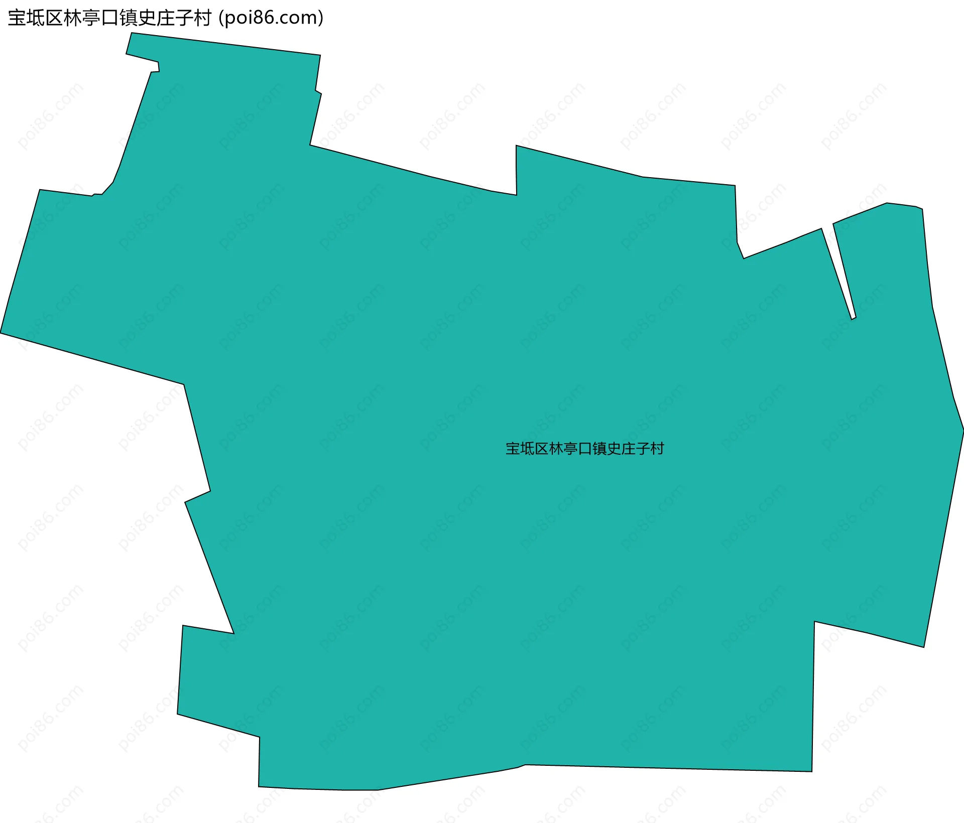 宝坻区林亭口镇史庄子村边界地图