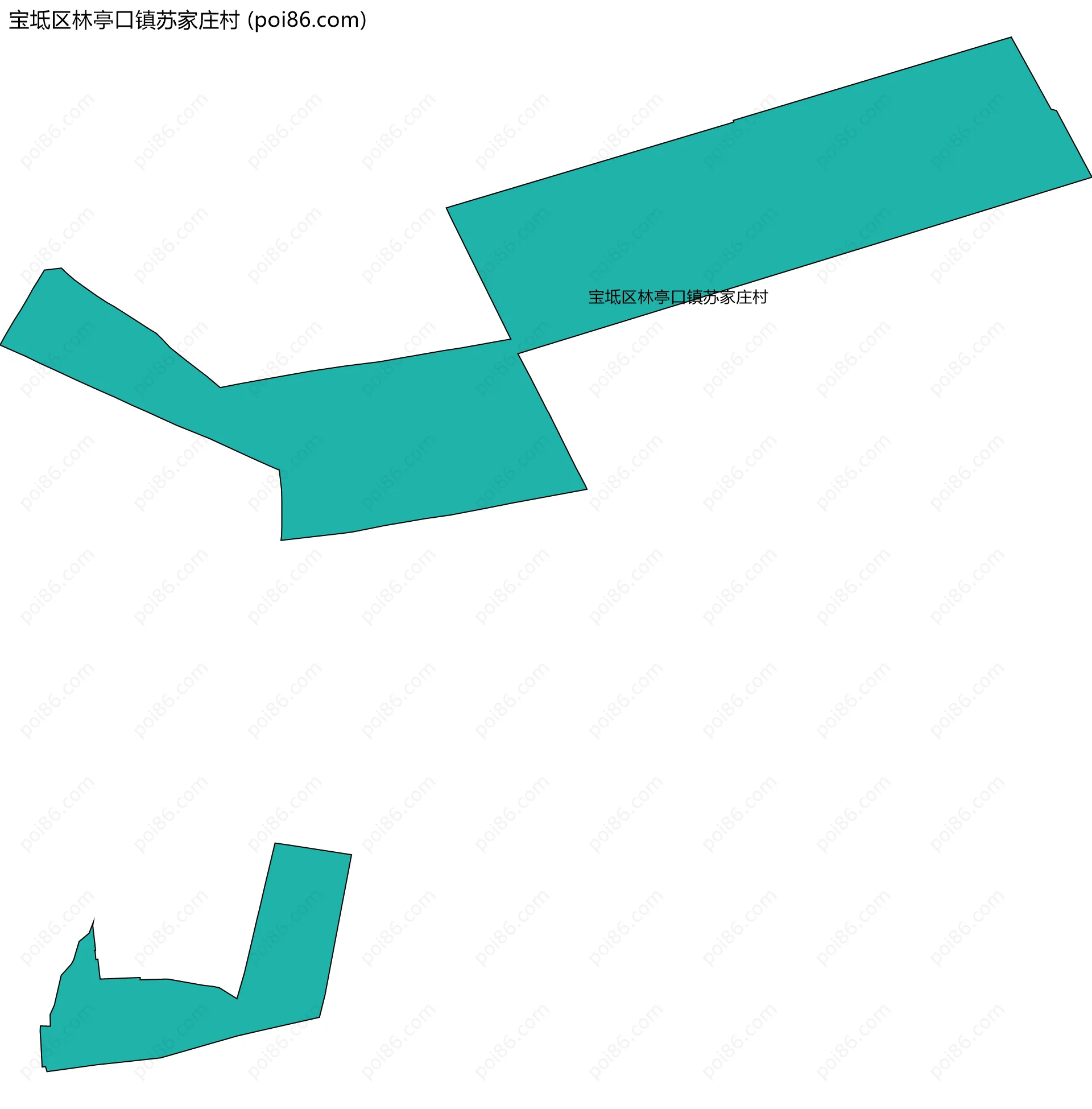 宝坻区林亭口镇苏家庄村边界地图