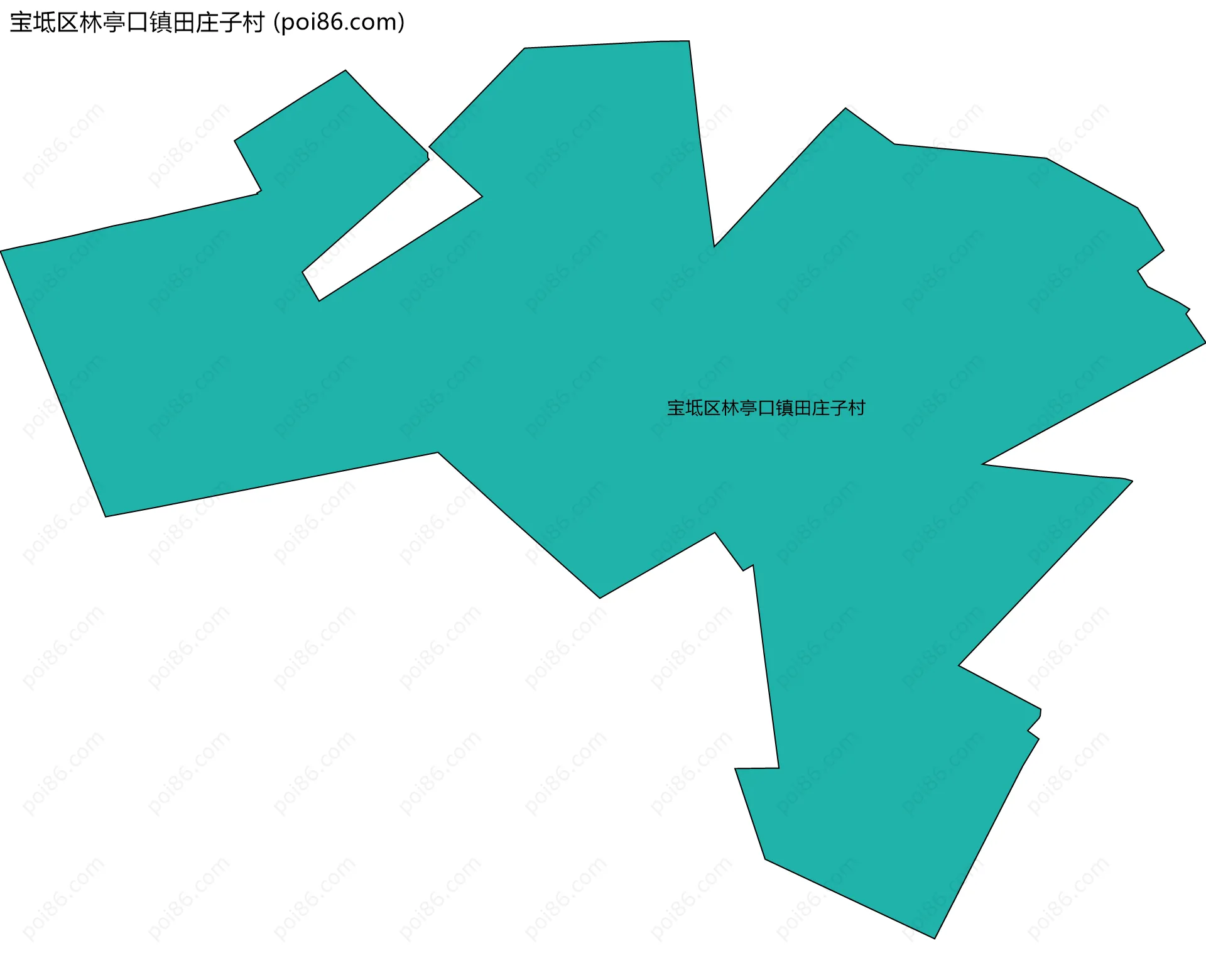 宝坻区林亭口镇田庄子村边界地图