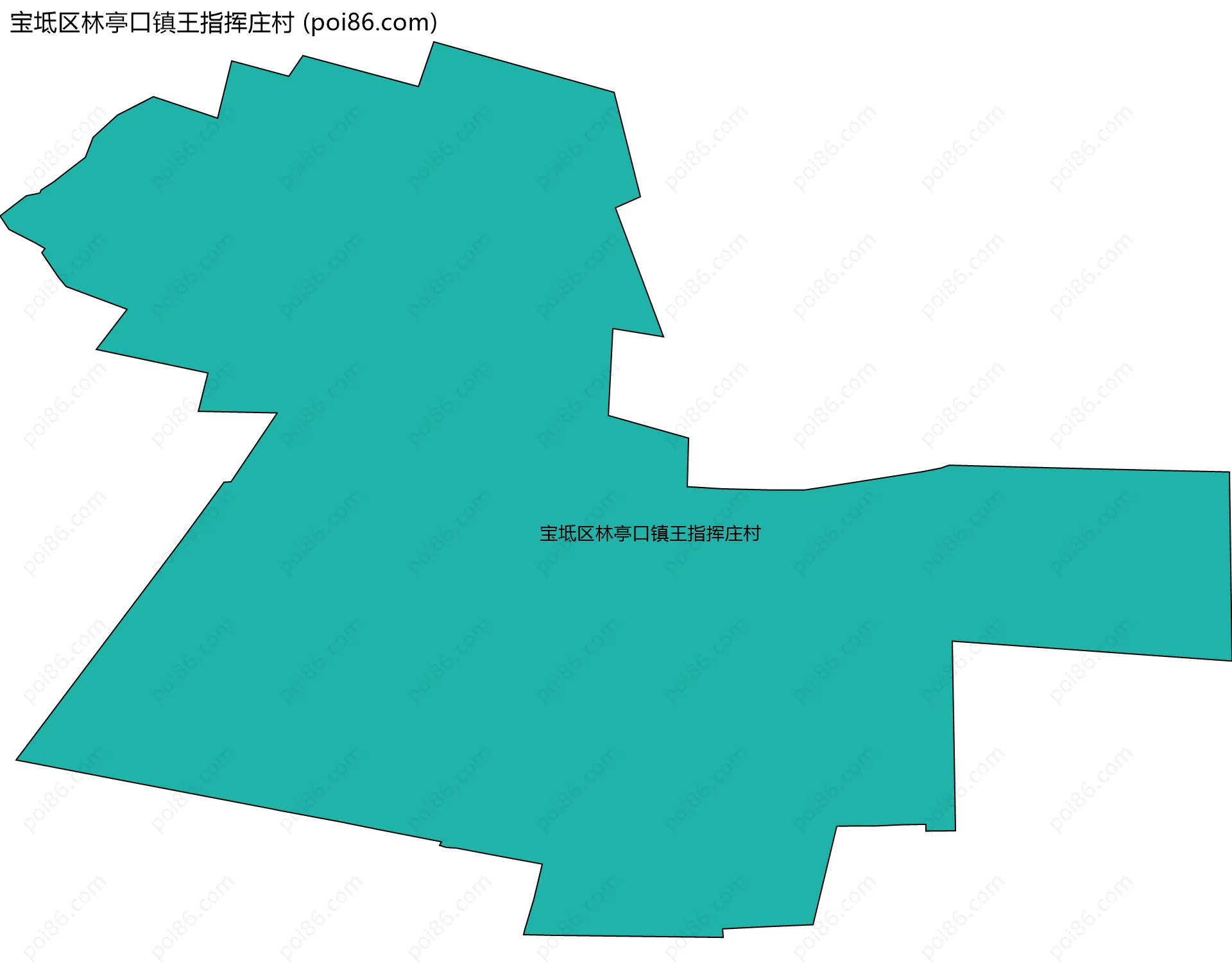 宝坻区林亭口镇王指挥庄村边界地图