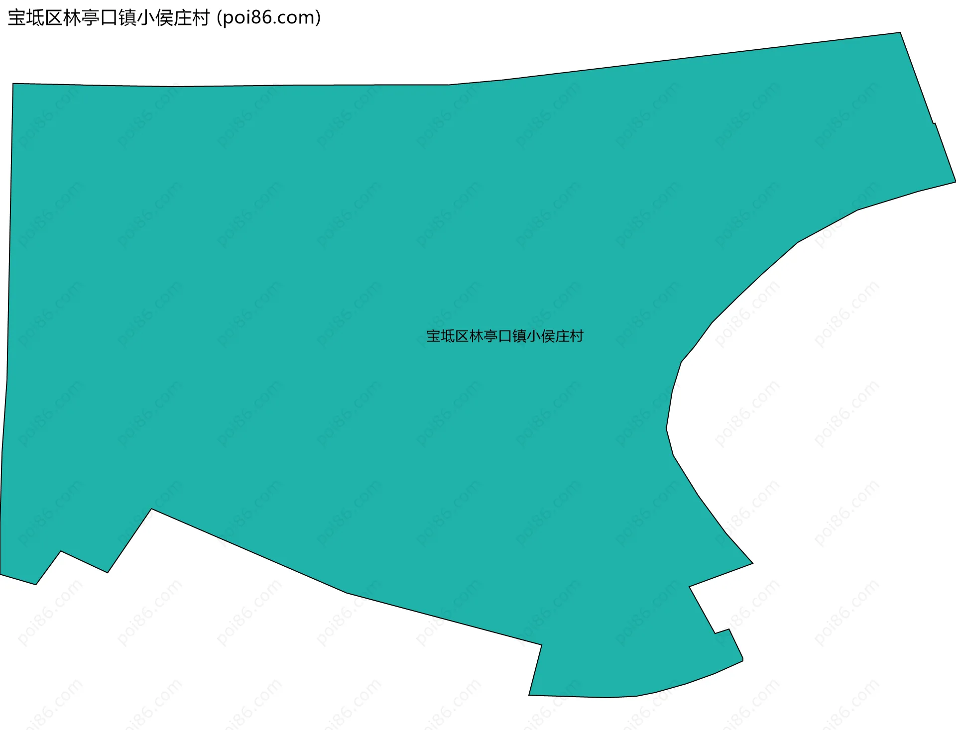 宝坻区林亭口镇小侯庄村边界地图