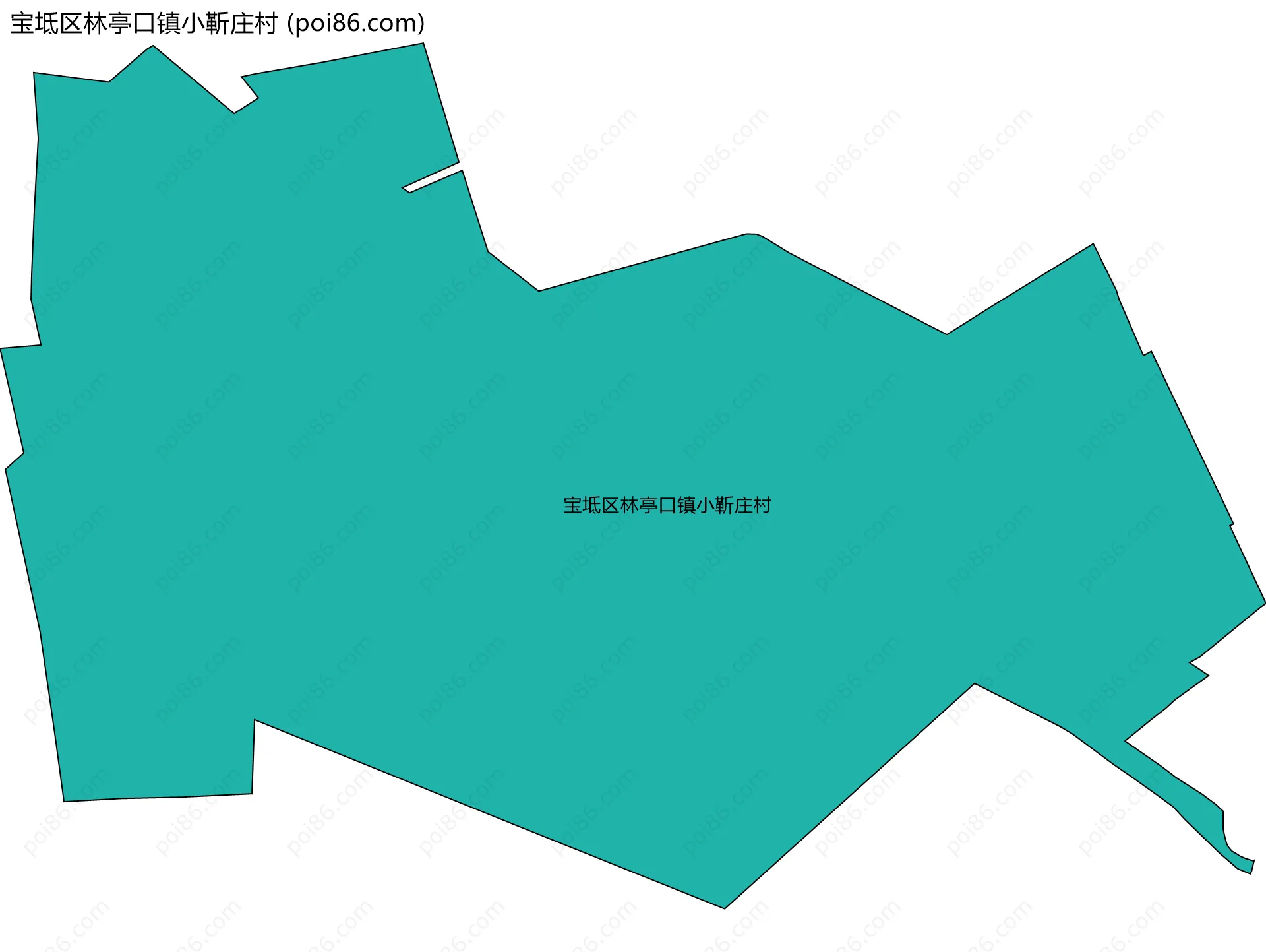 宝坻区林亭口镇小靳庄村边界地图