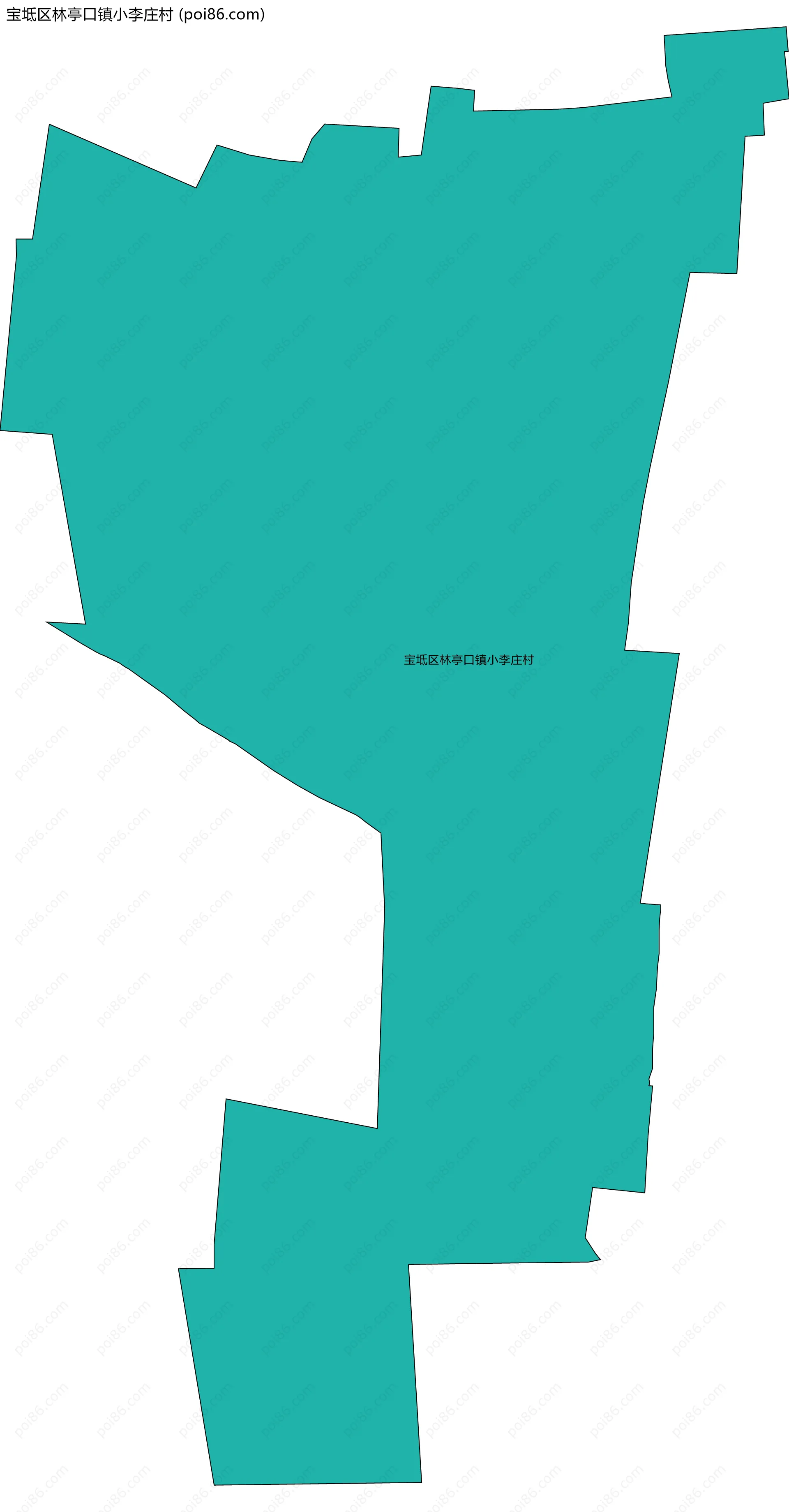 宝坻区林亭口镇小李庄村边界地图