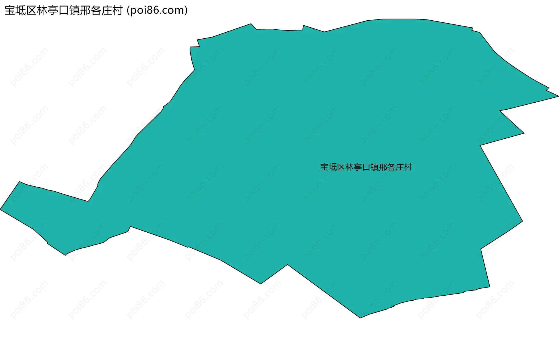 宝坻区林亭口镇邢各庄村边界地图