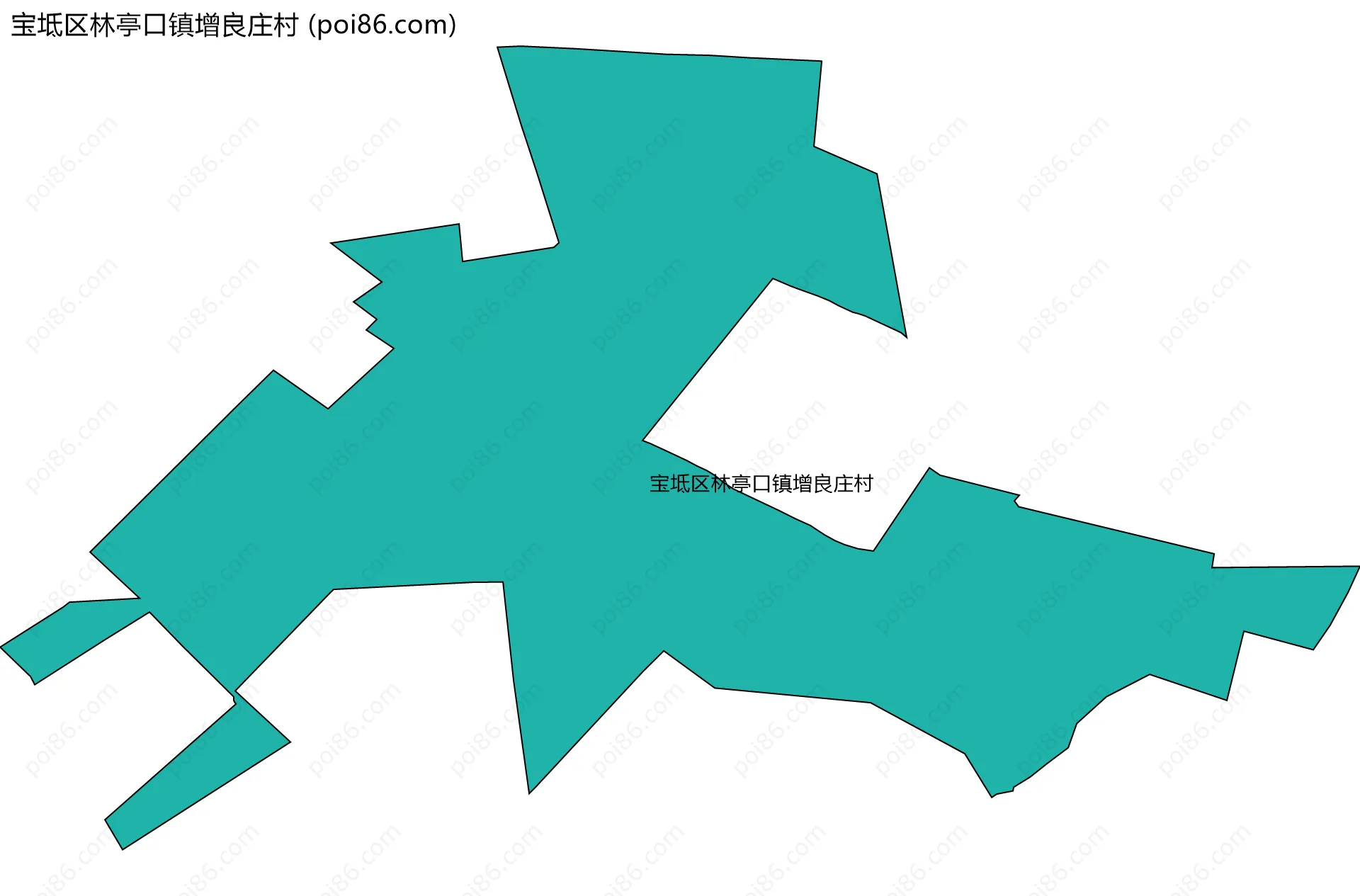 宝坻区林亭口镇增良庄村边界地图