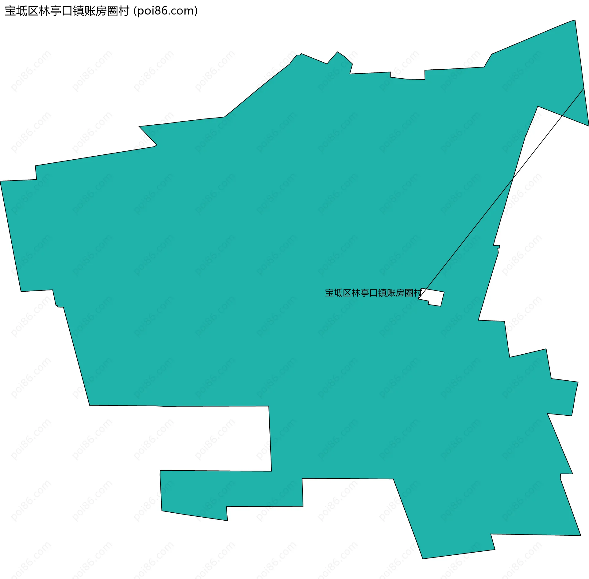 宝坻区林亭口镇账房圈村边界地图