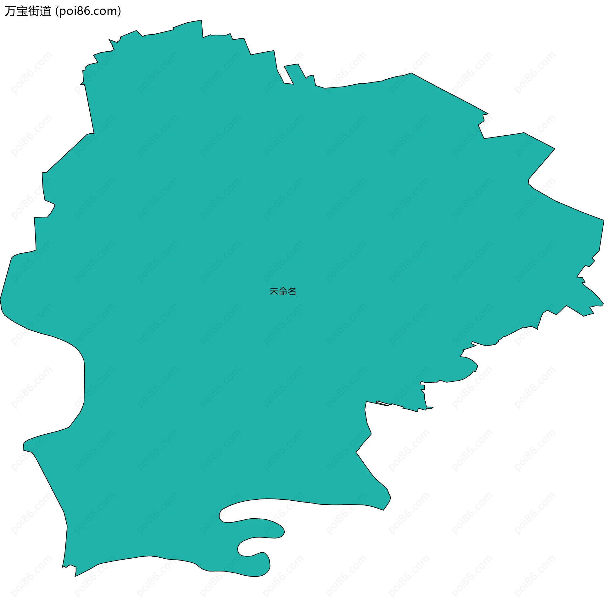 万宝街道边界地图(五级行政区划)