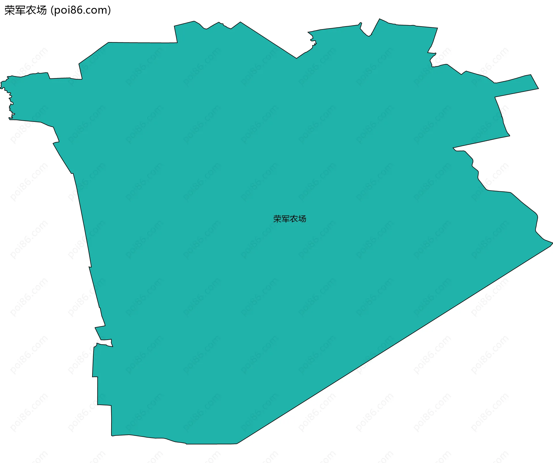 荣军农场边界地图