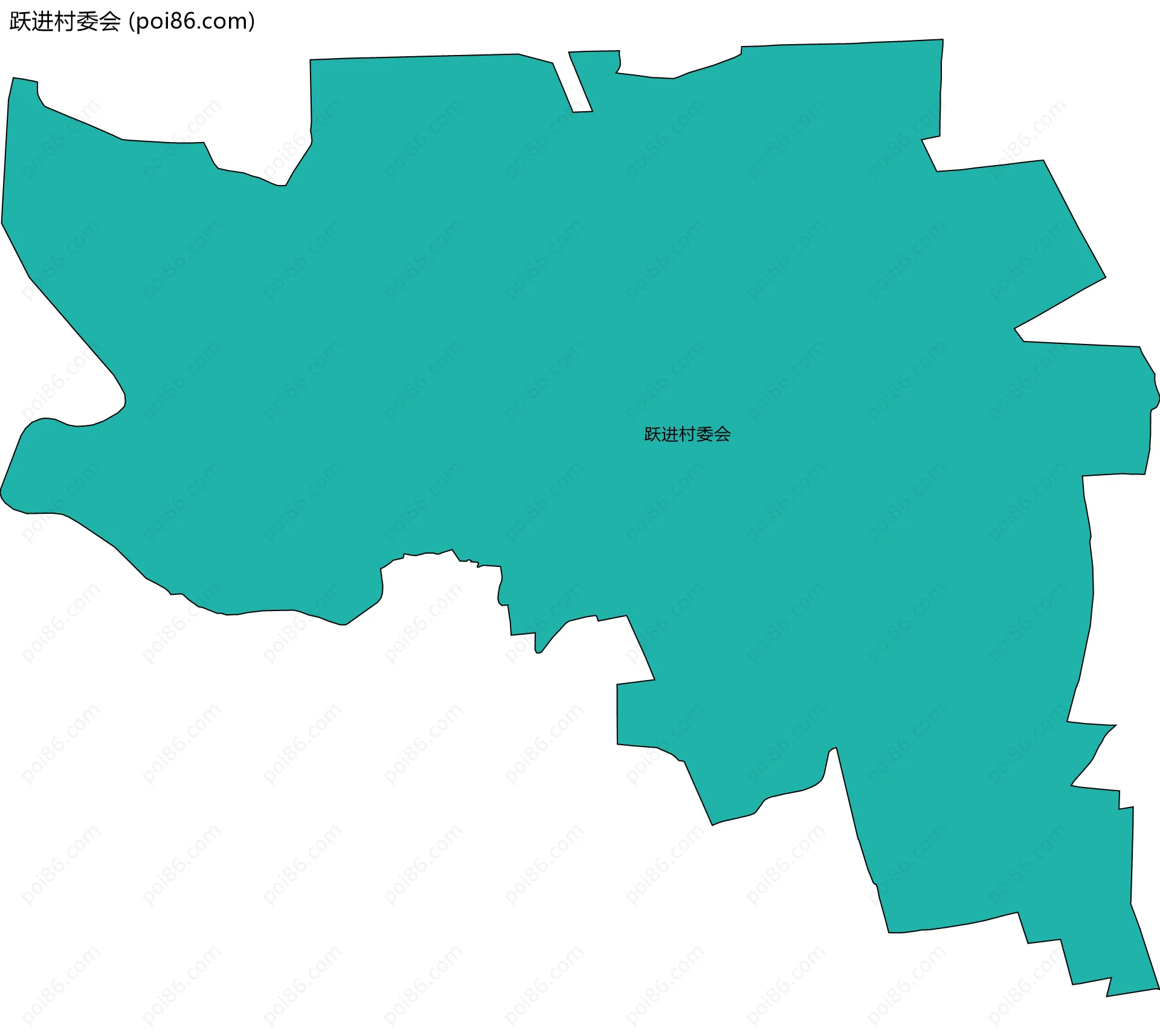 跃进村委会边界地图