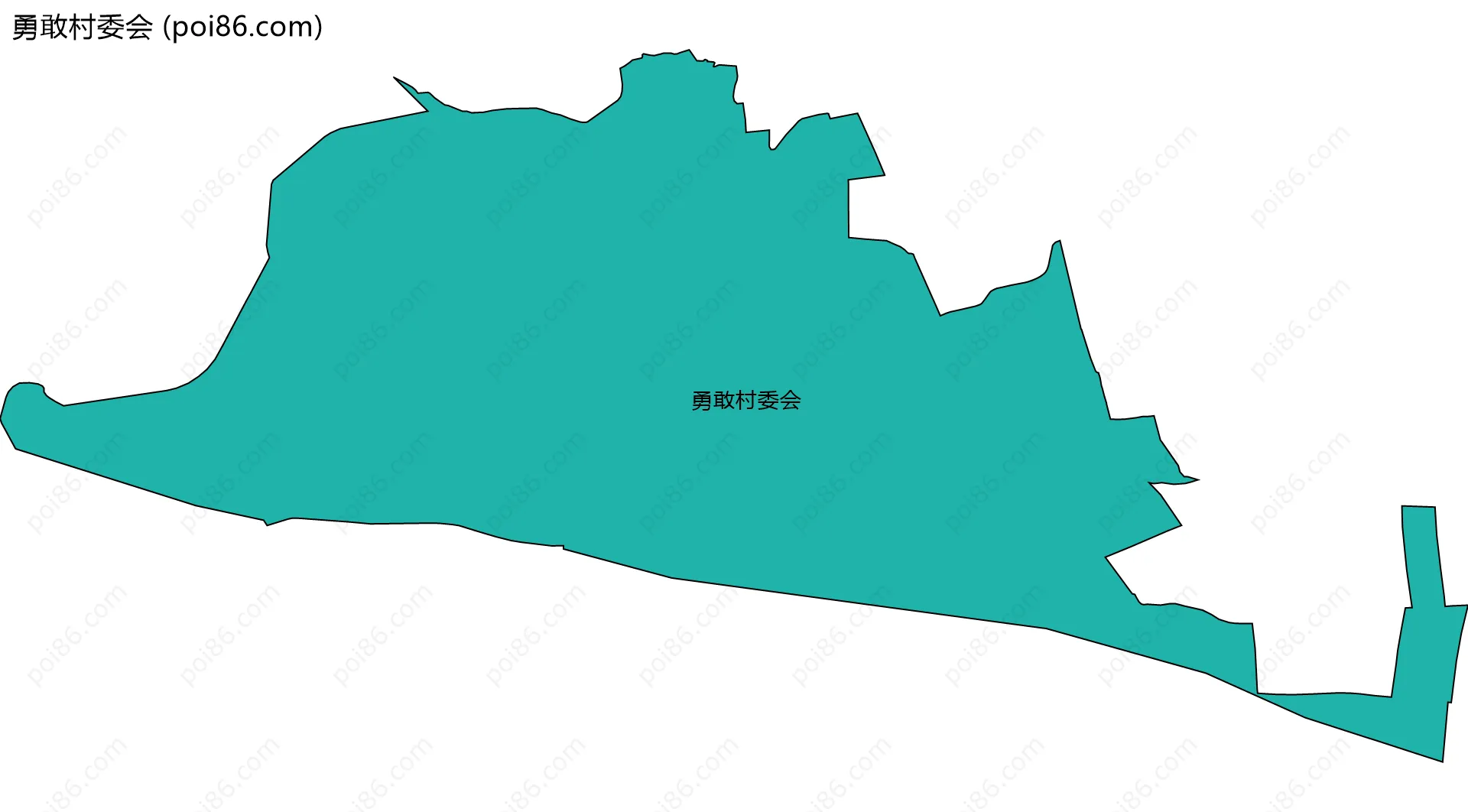 勇敢村委会边界地图