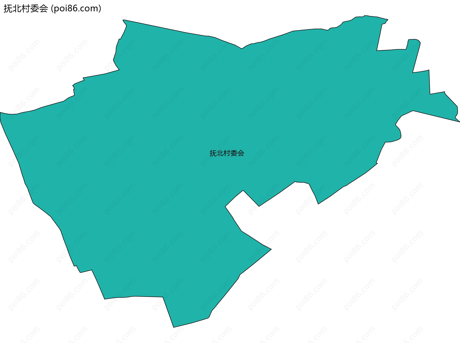 抚北村委会边界地图
