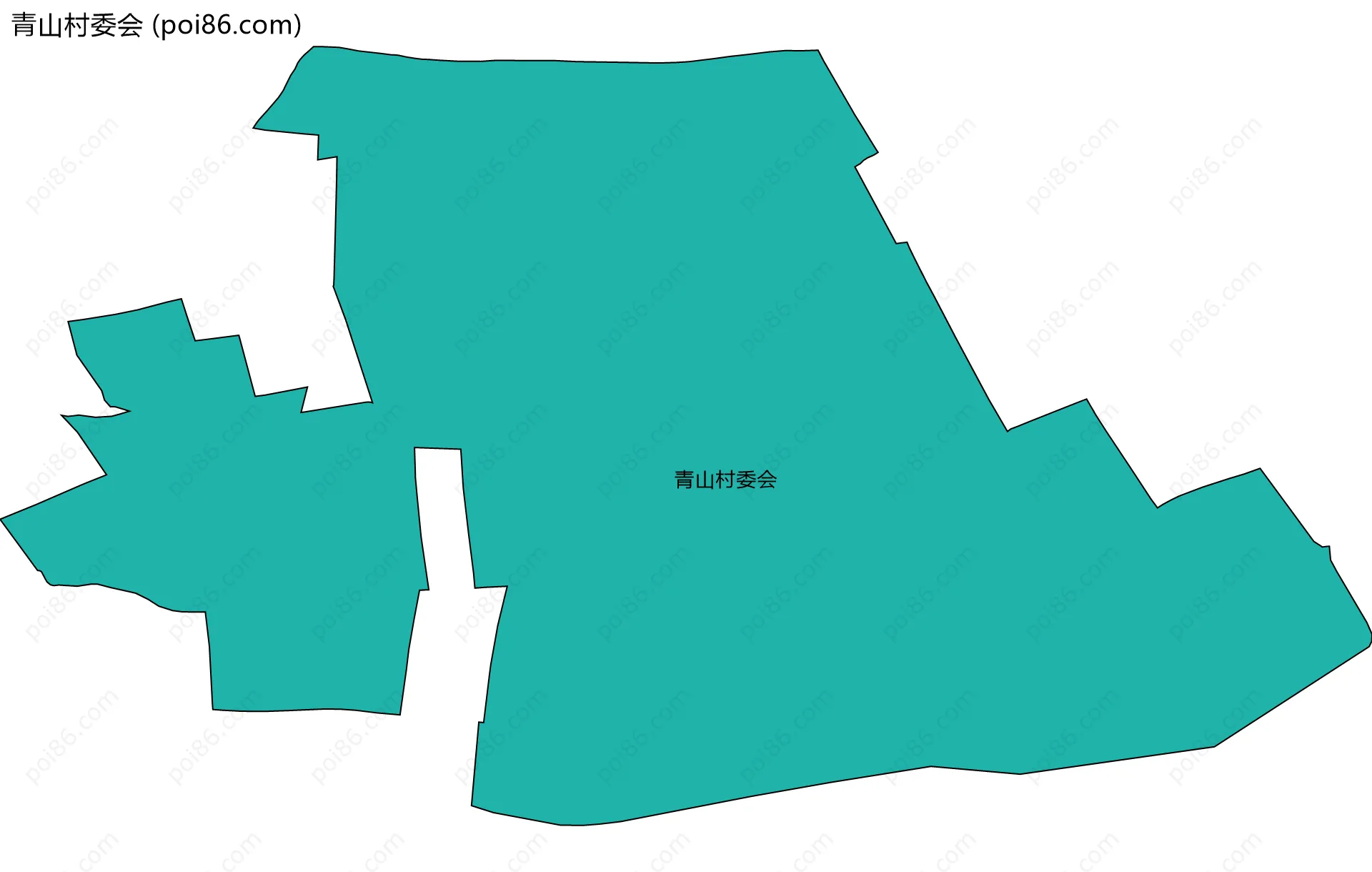 青山村委会边界地图
