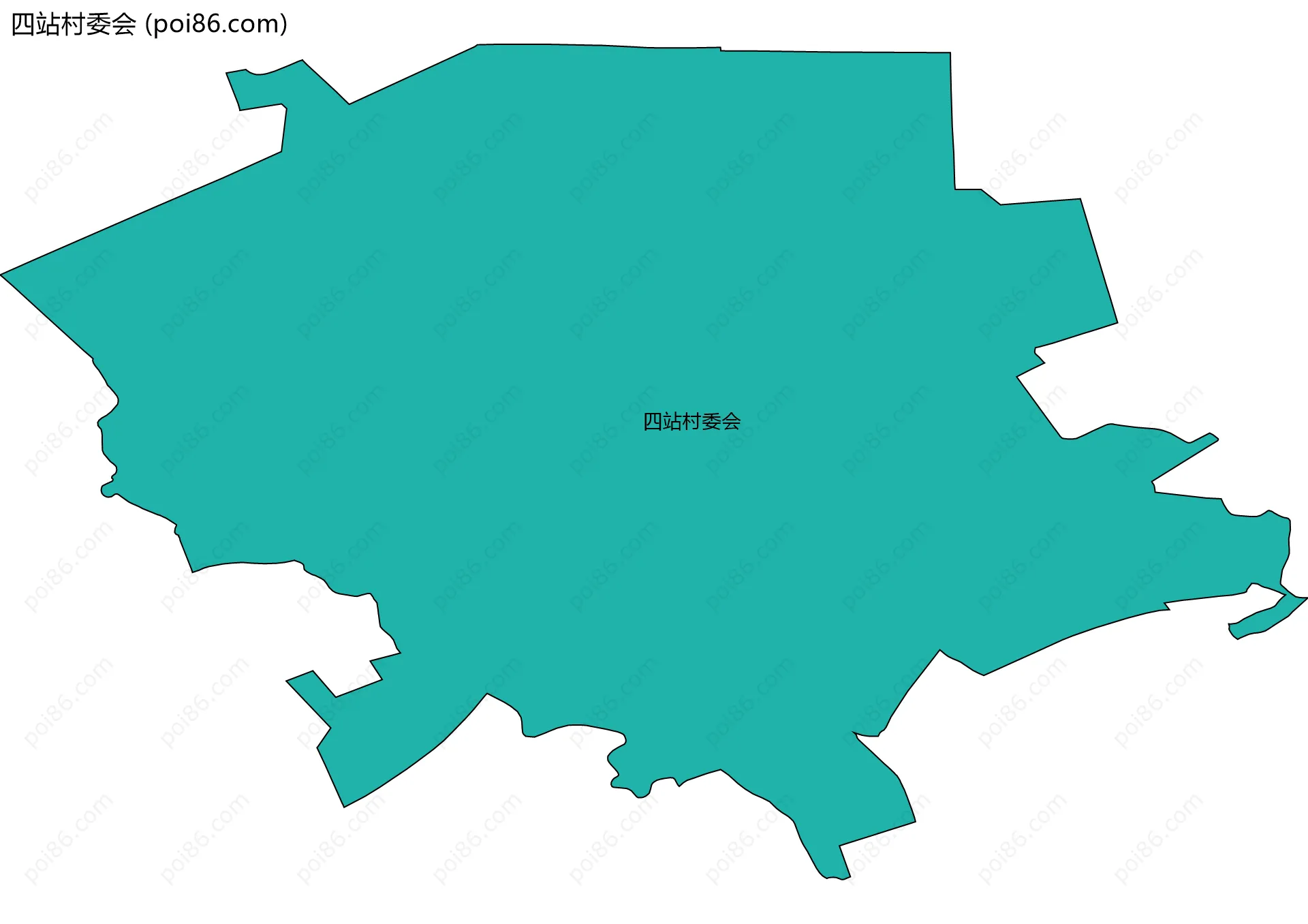四站村委会边界地图