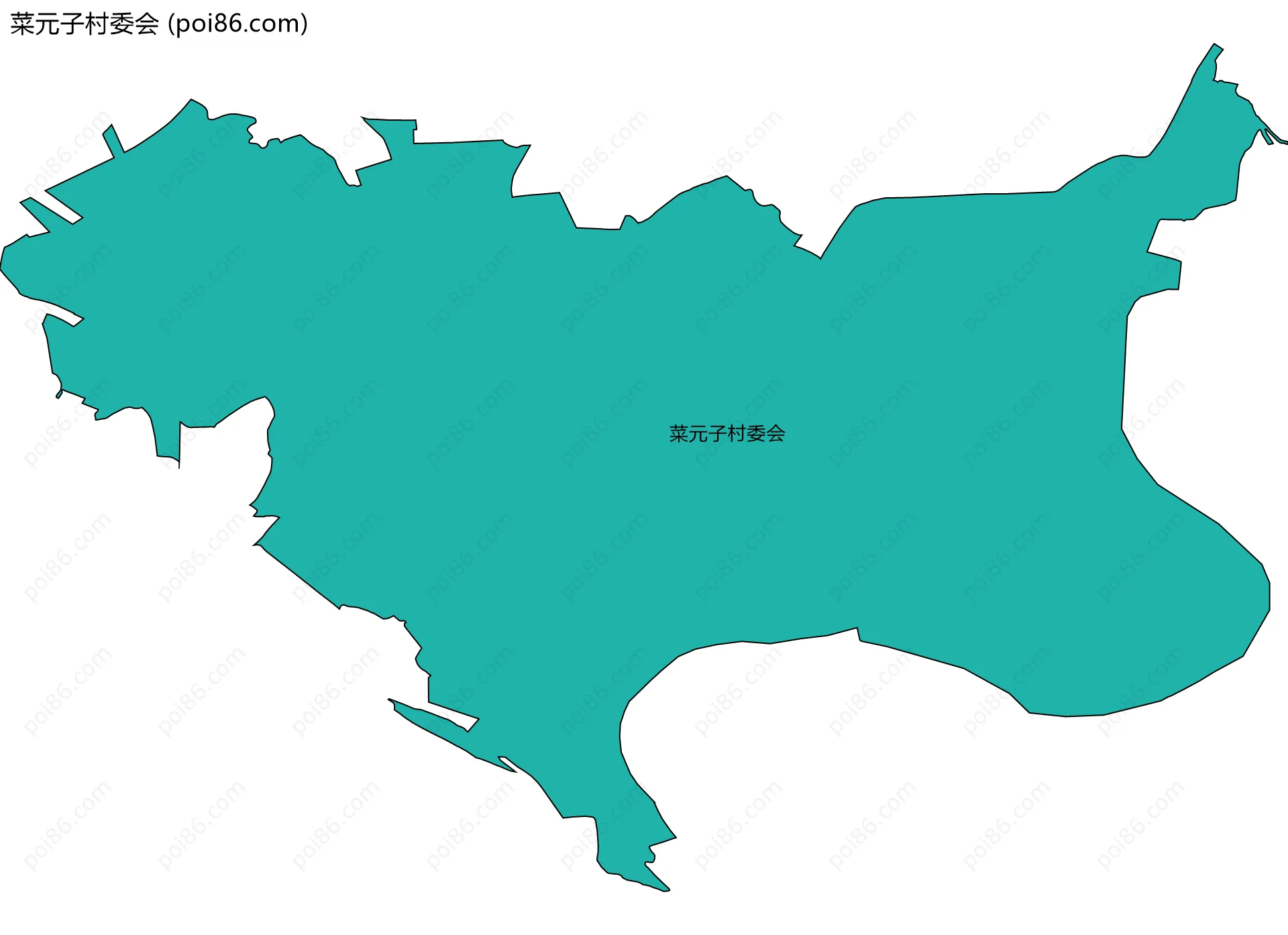 菜元子村委会边界地图