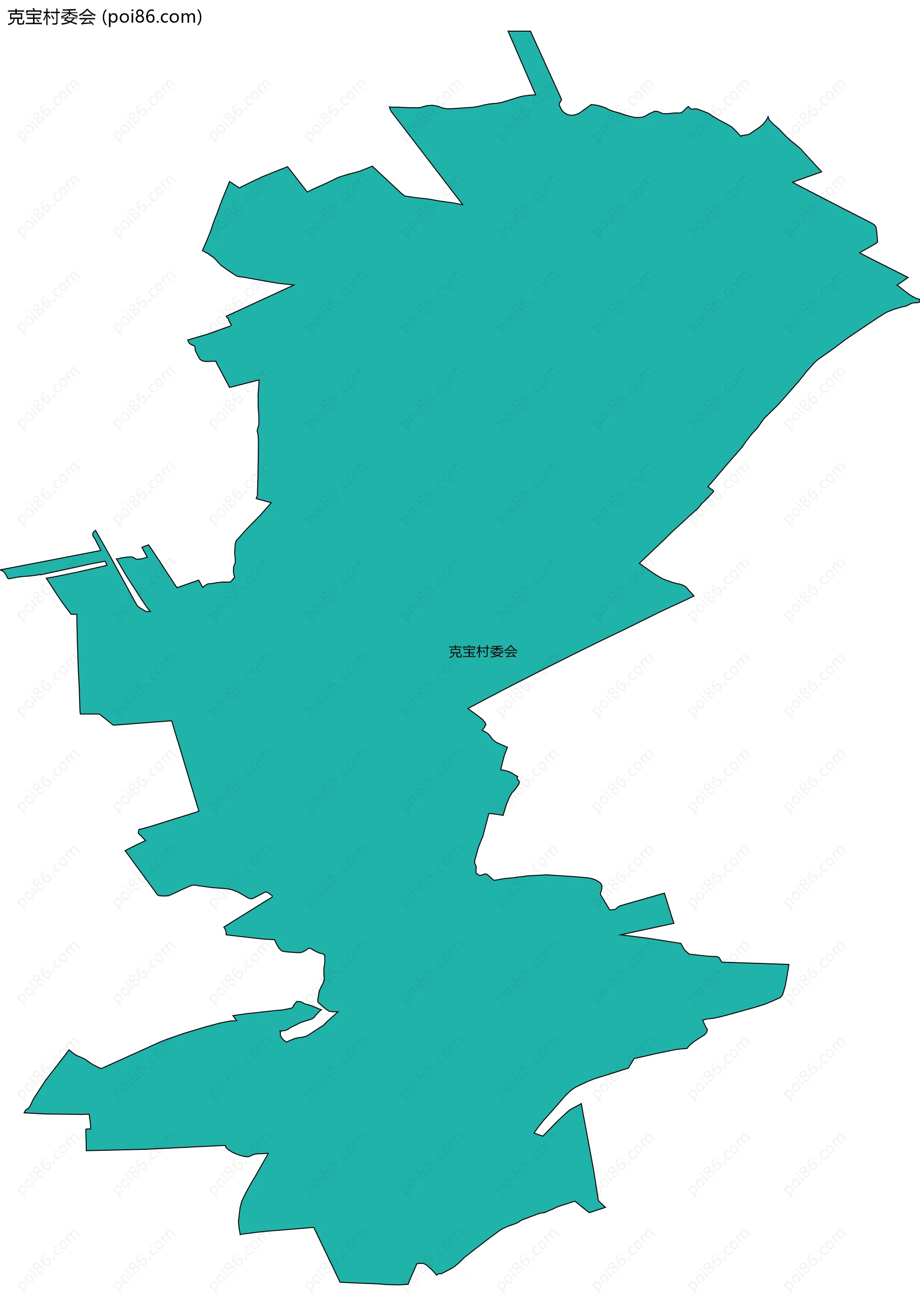 克宝村委会边界地图