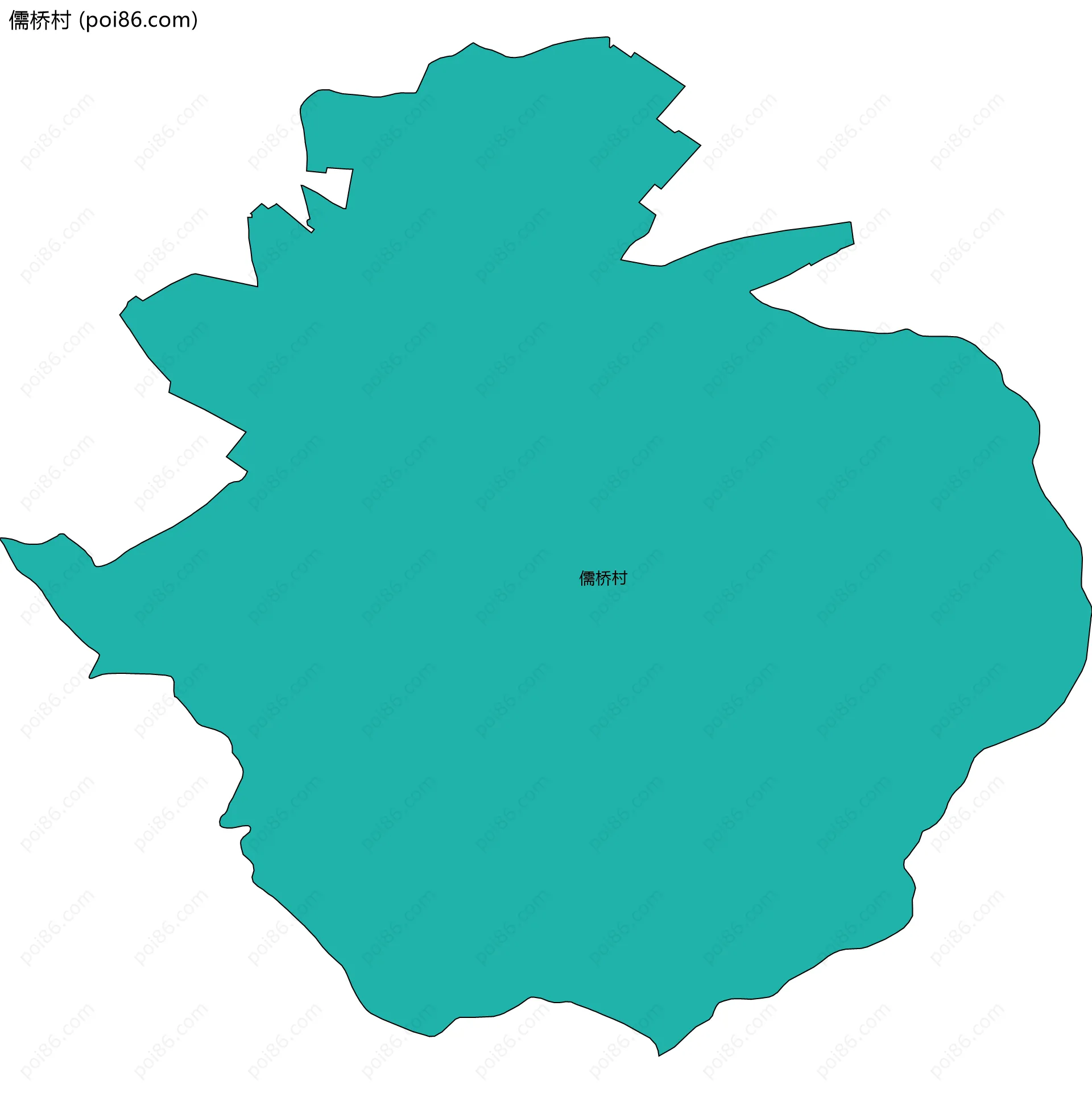 儒桥村边界地图