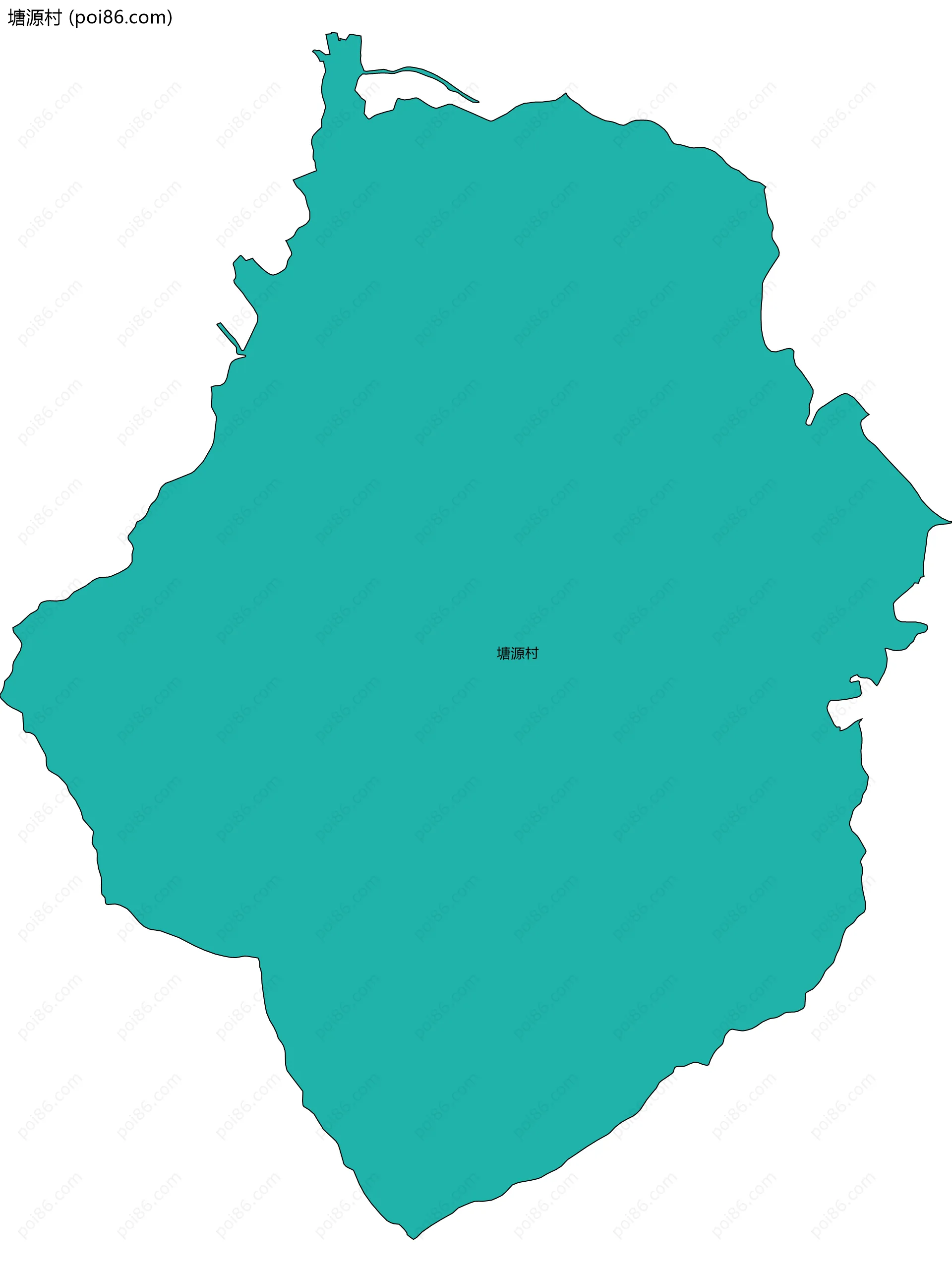 塘源村边界地图