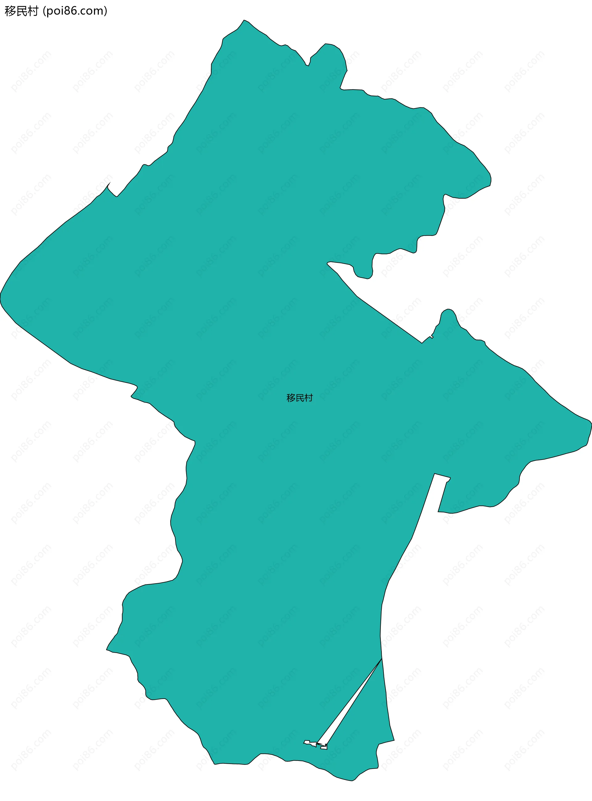 移民村边界地图