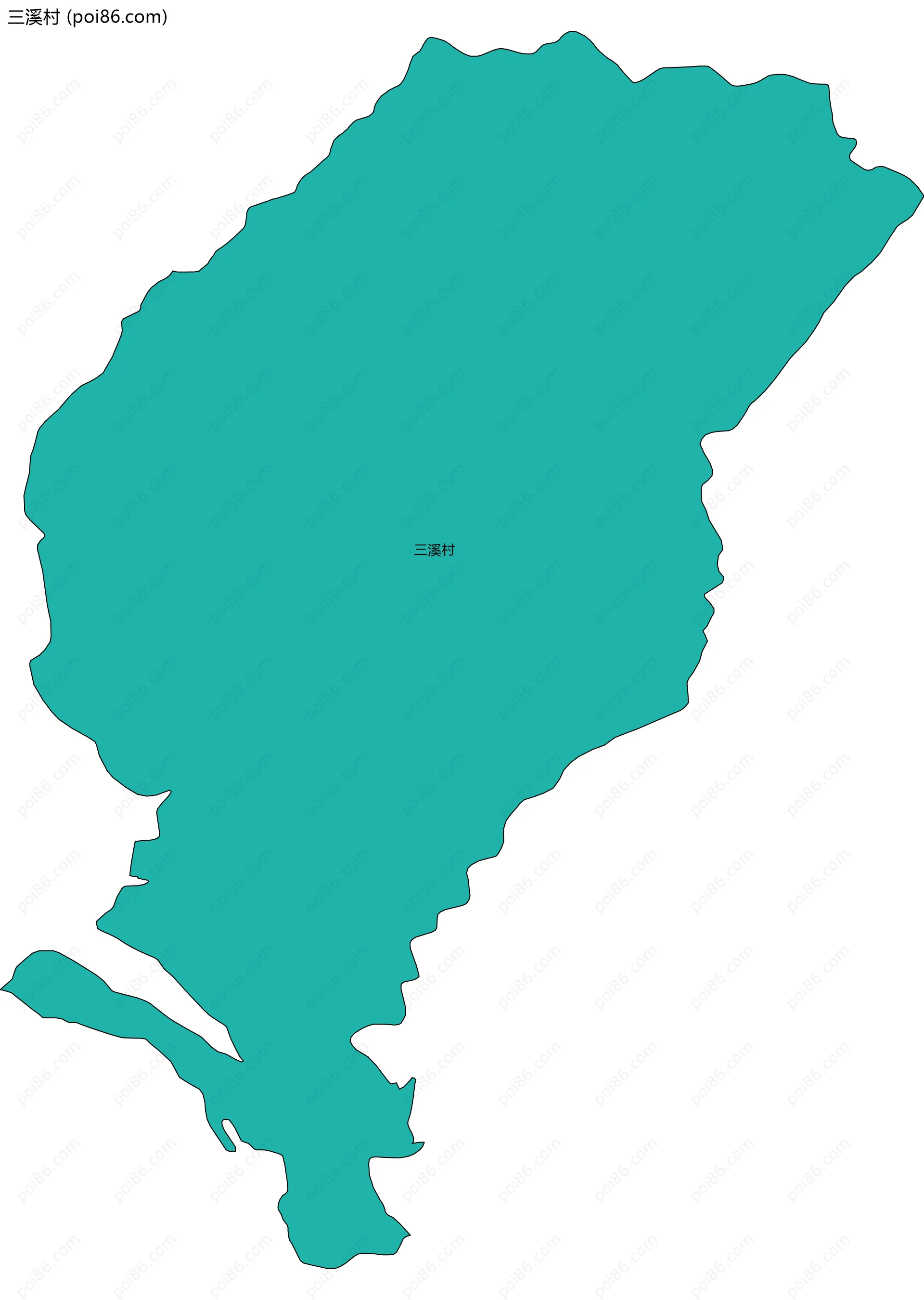 三溪村边界地图