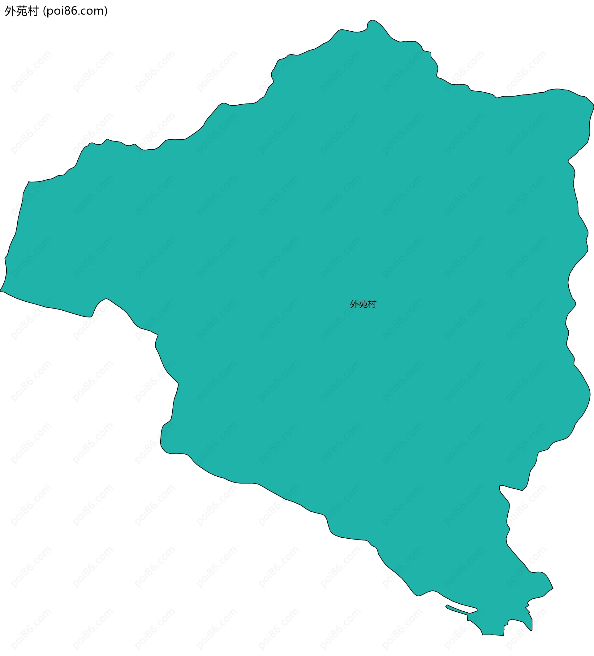 外苑村边界地图