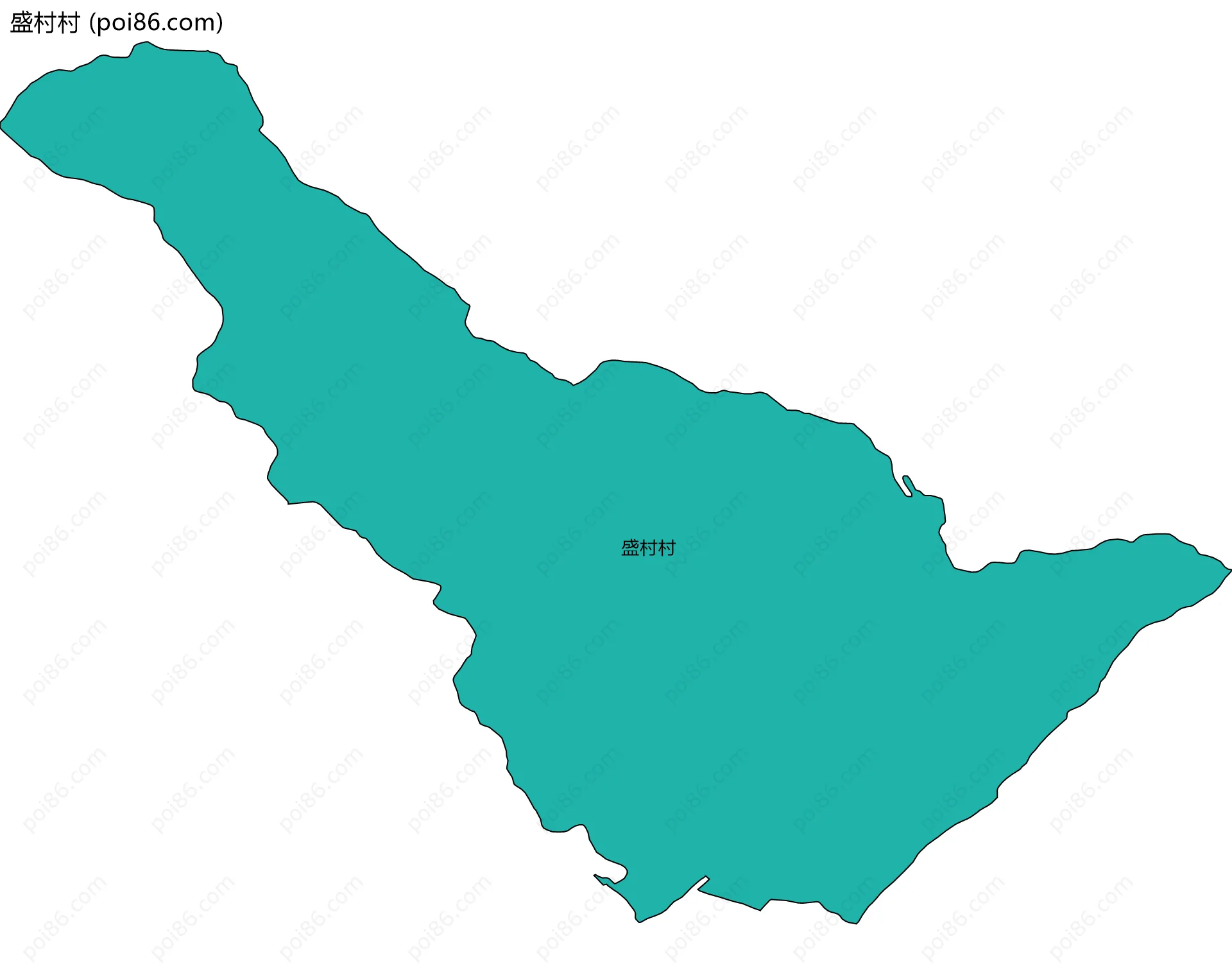 盛村村边界地图