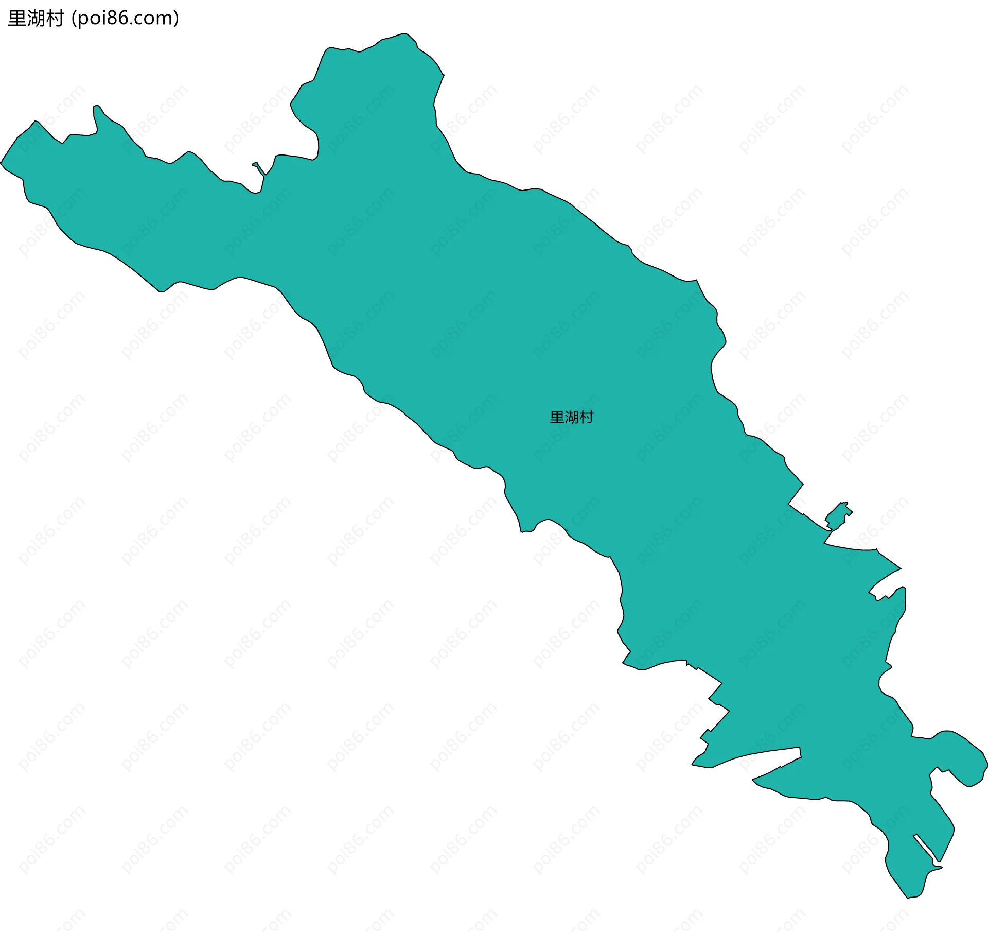 里湖村边界地图