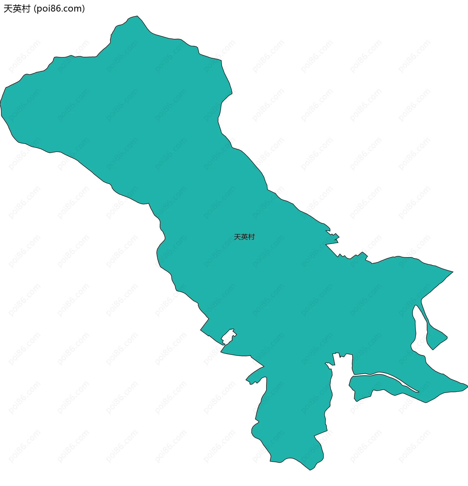 天英村边界地图