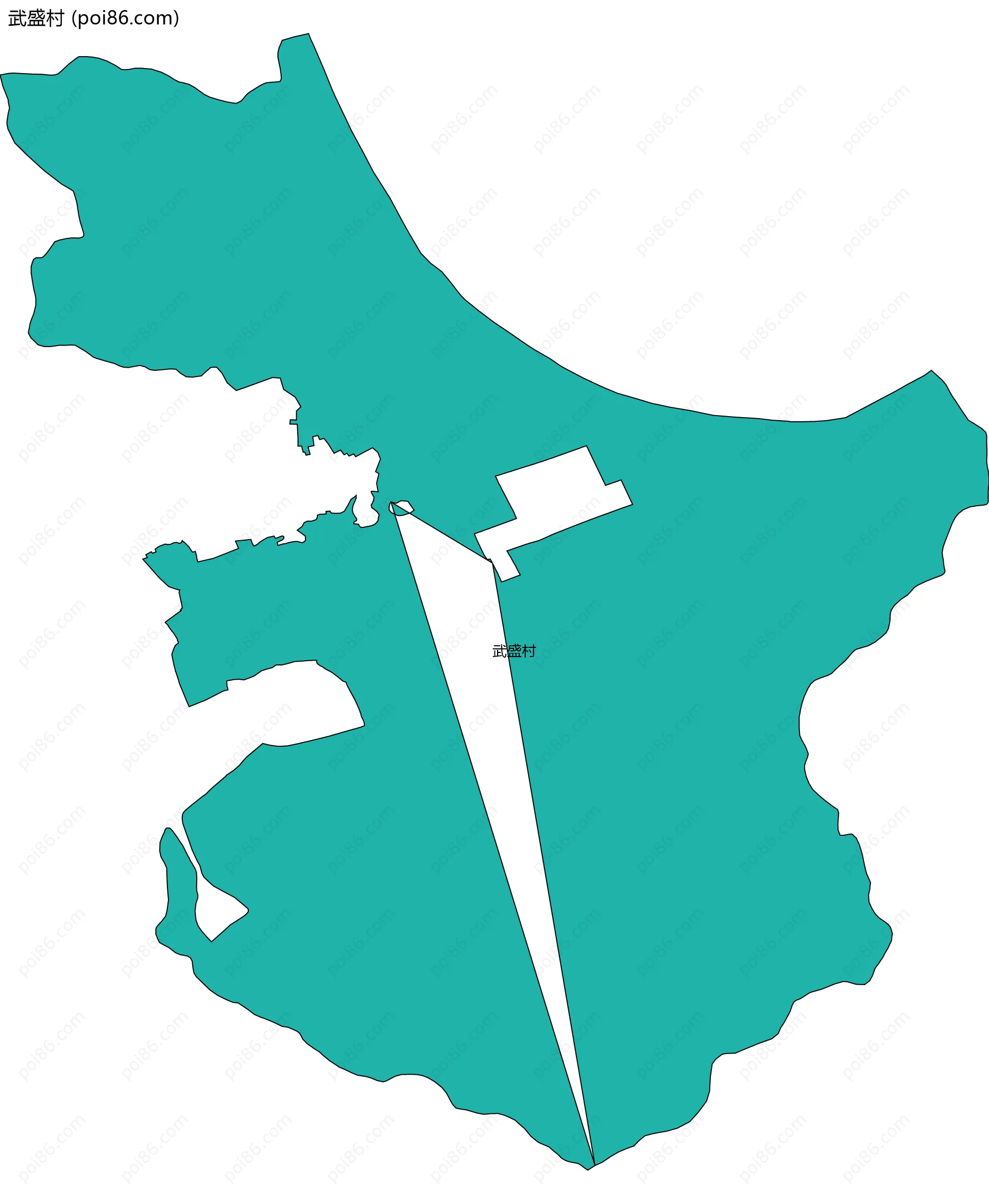 武盛村边界地图